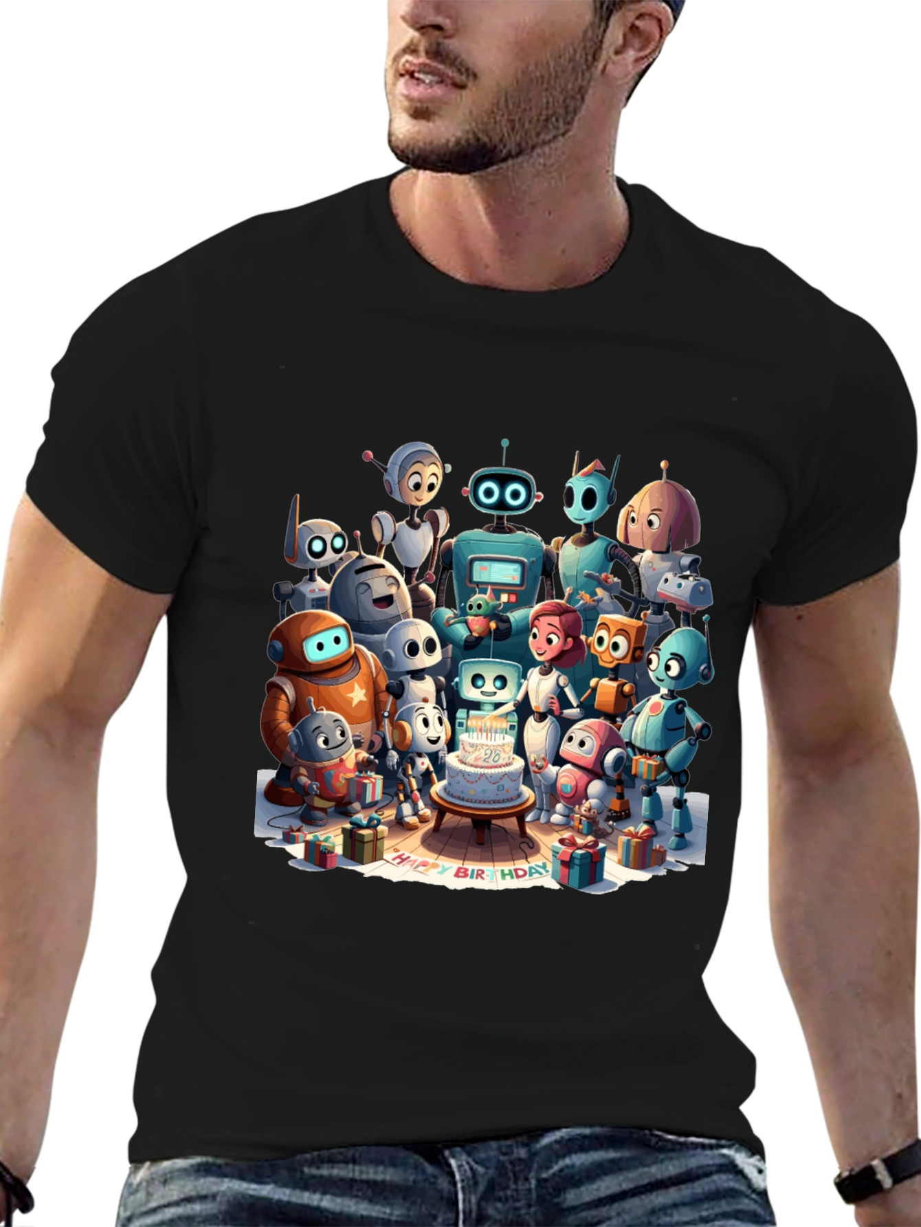 Robot Birthday Party T-Shirt