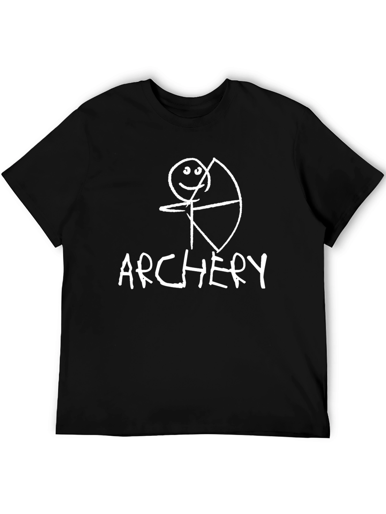 Archery Stick Figure T-Shirt - Casual Graphic Tee
