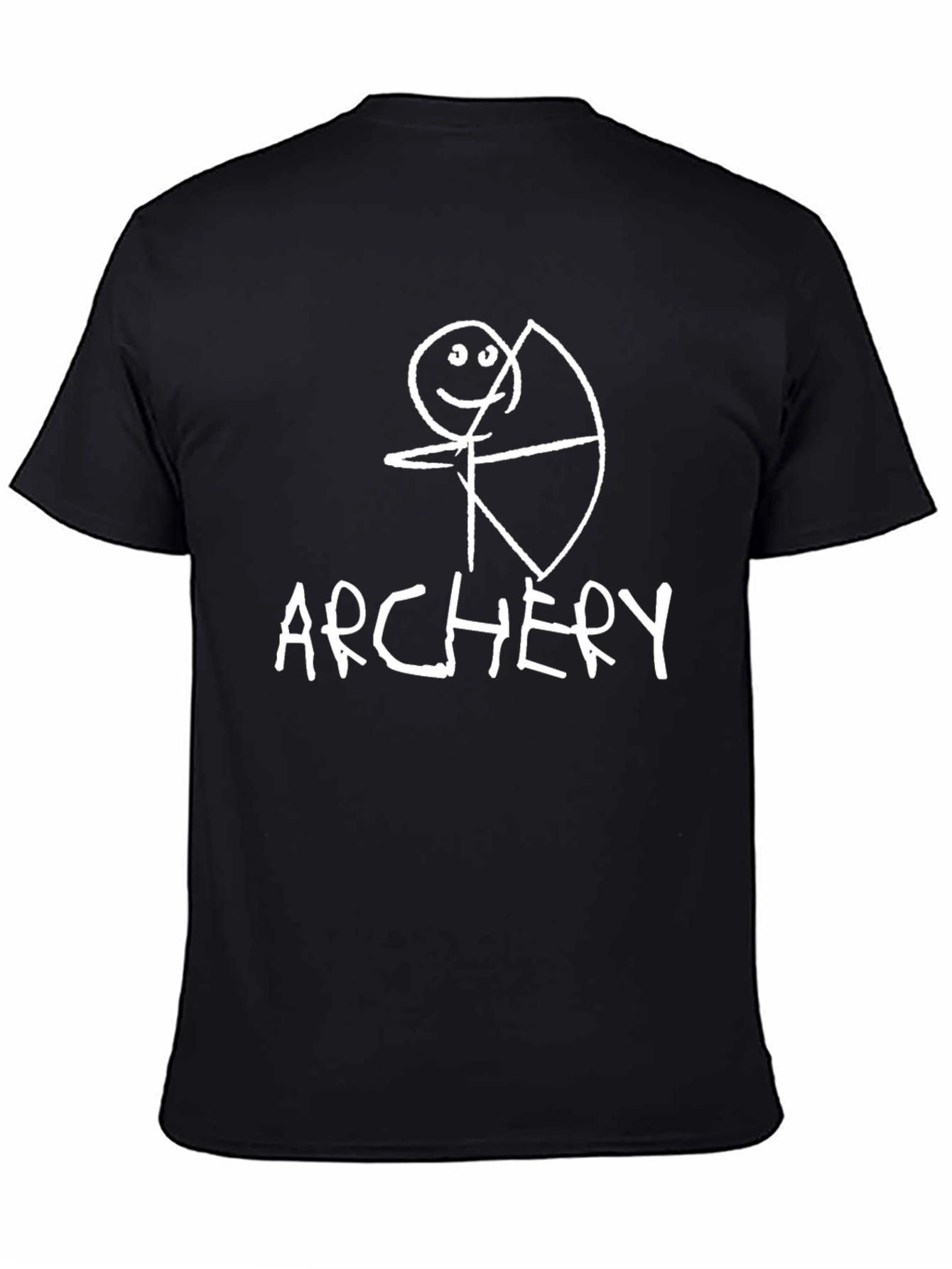 Archery Stick Figure T-Shirt - Casual Graphic Tee