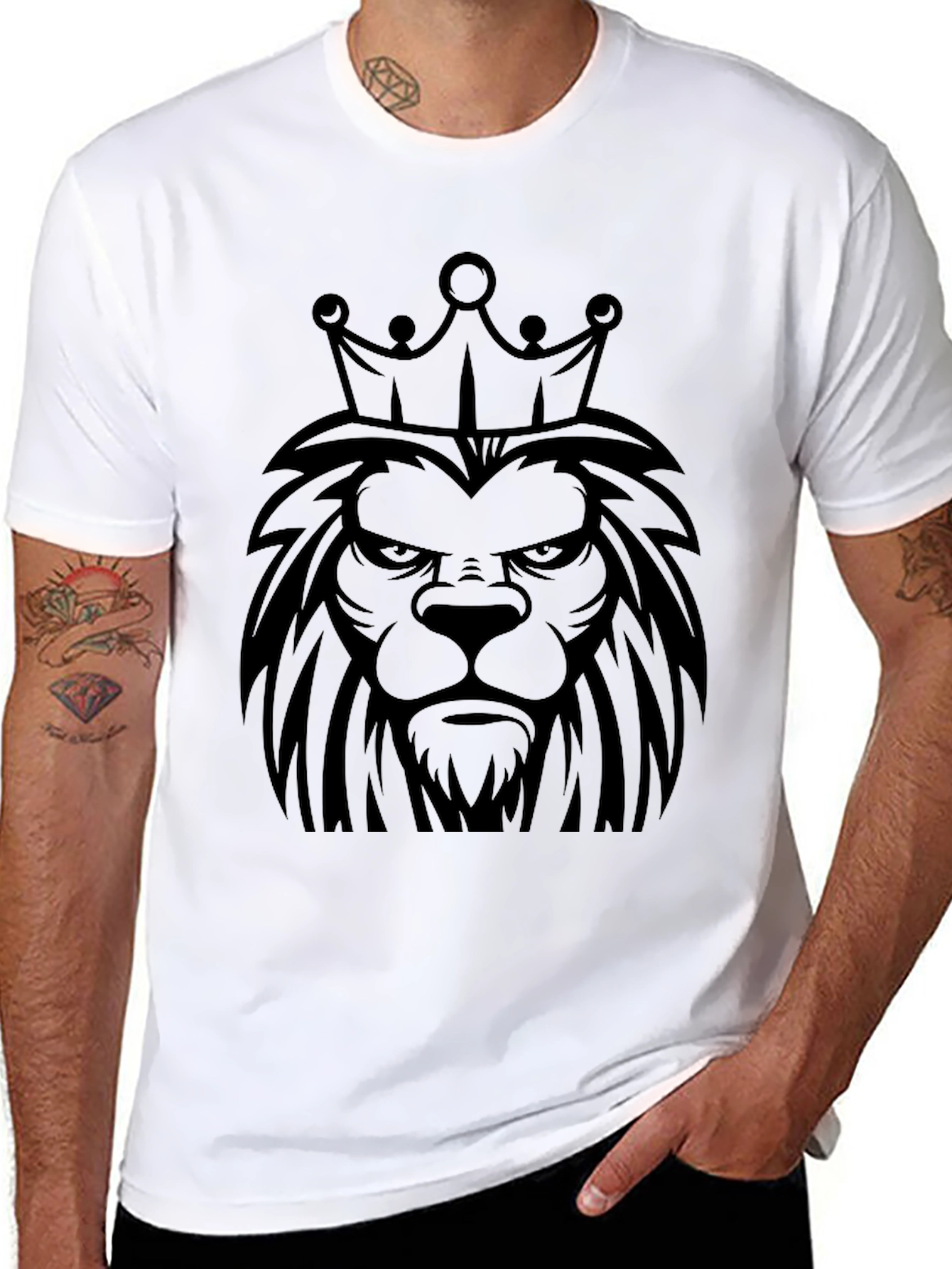King Lion Graphic Tee - Mens Black T-Shirt