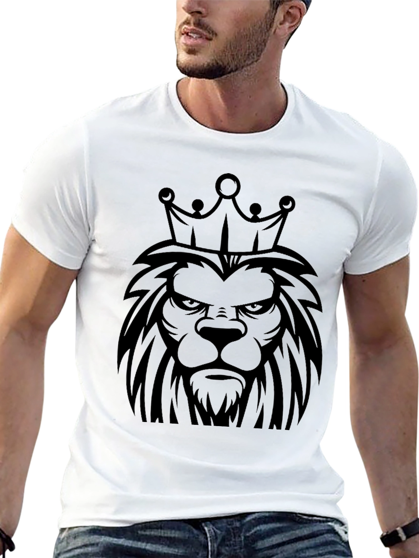 King Lion Graphic Tee - Mens Black T-Shirt
