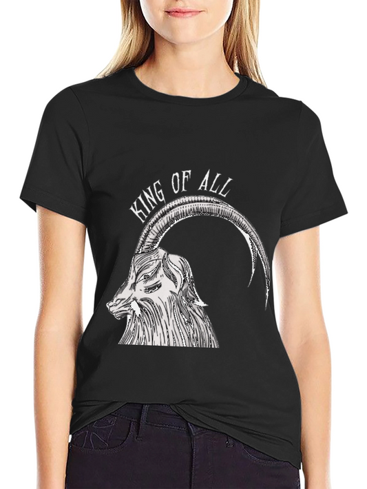 King of All Goat Head Graphic Tee - Black T-Shirt