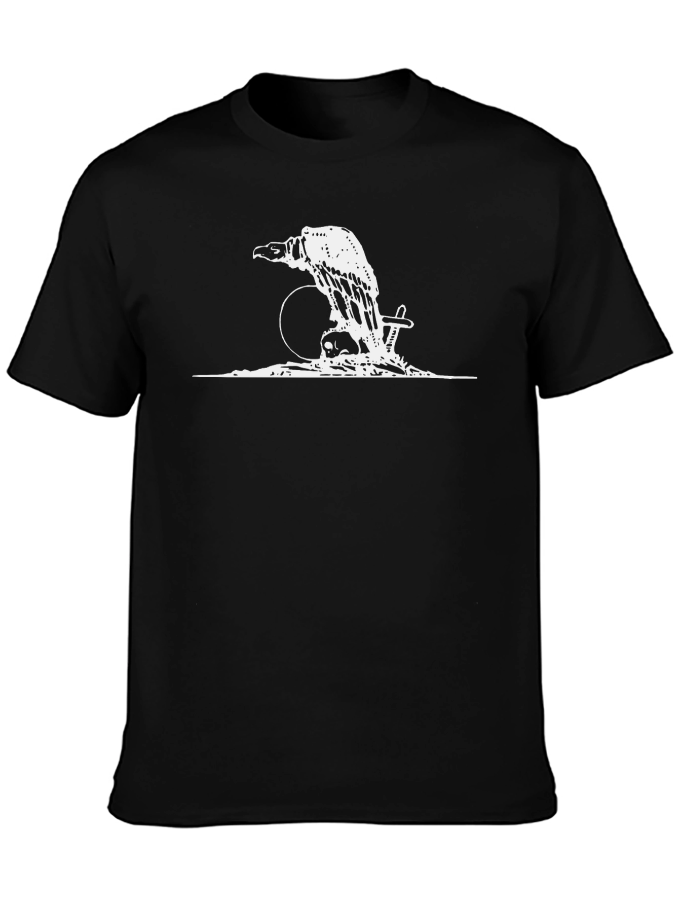Raven Skull T-Shirt - Edgy Graphic Tee
