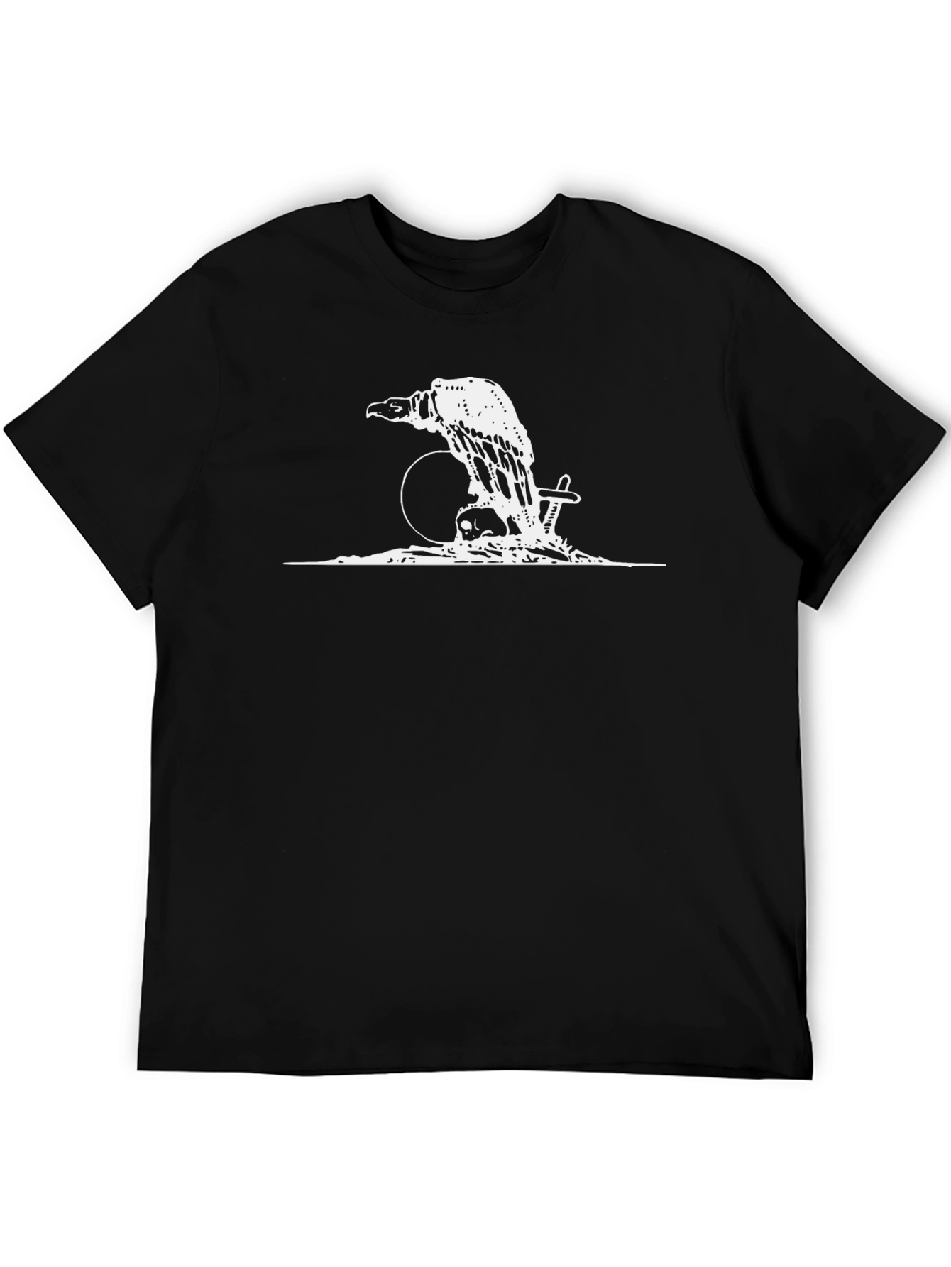 Raven Skull T-Shirt - Edgy Graphic Tee