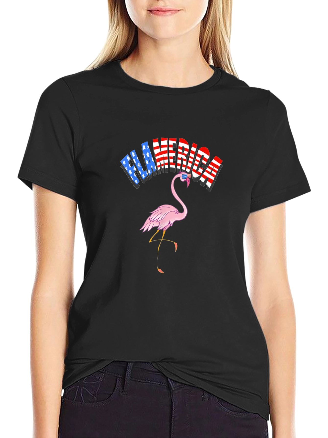 Flamerica Flamingo Patriotic T-Shirt