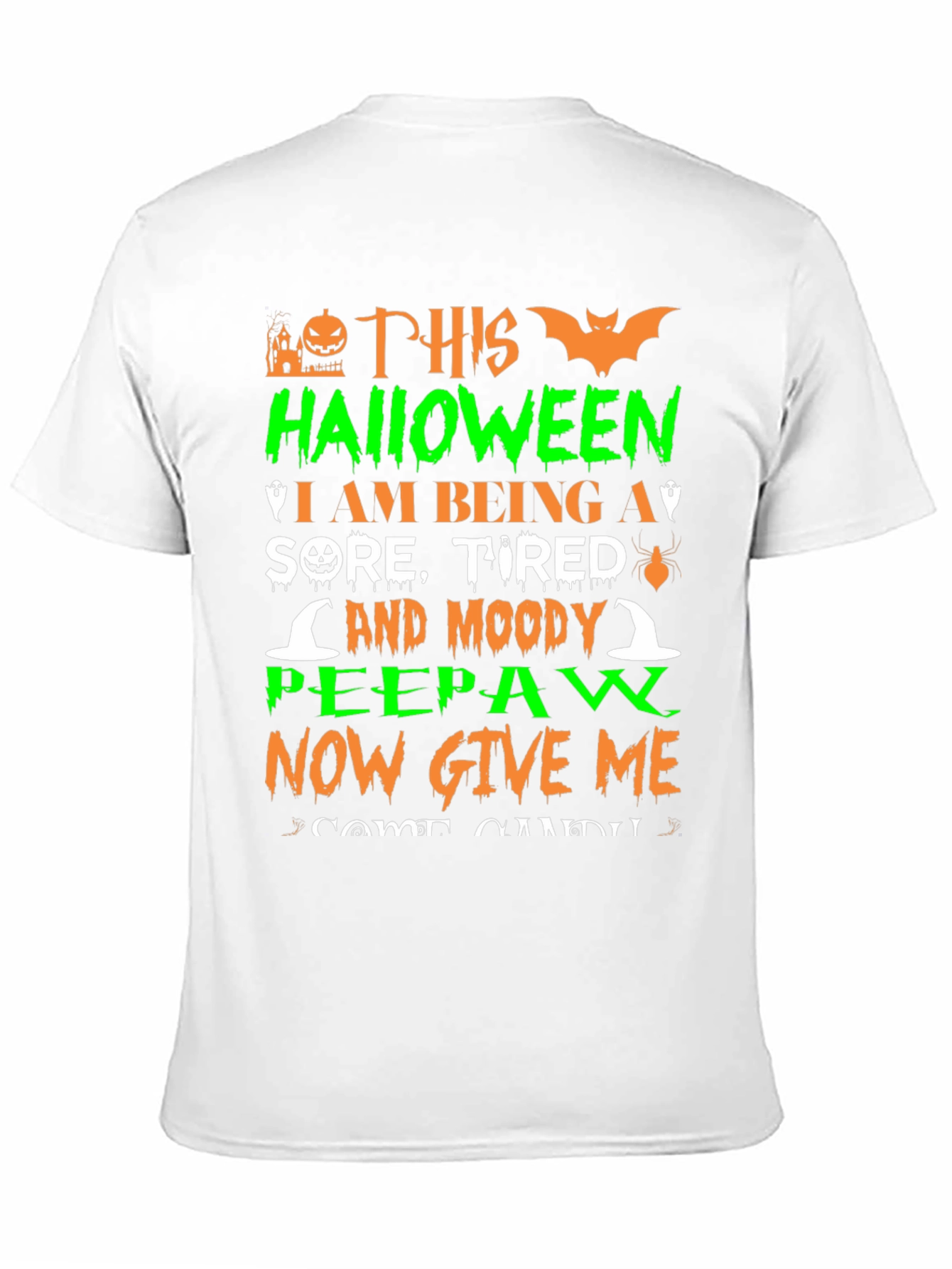 Funny Halloween Peepaw Graphic Tee