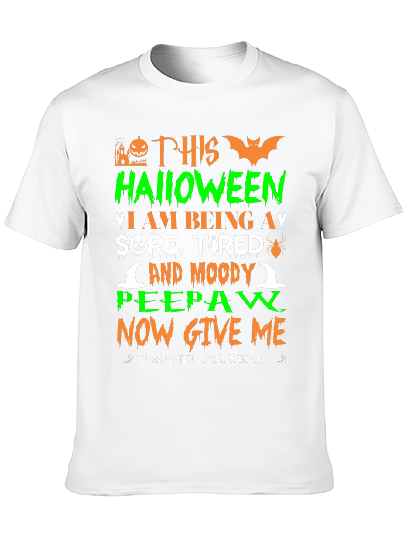 Funny Halloween Peepaw Graphic Tee