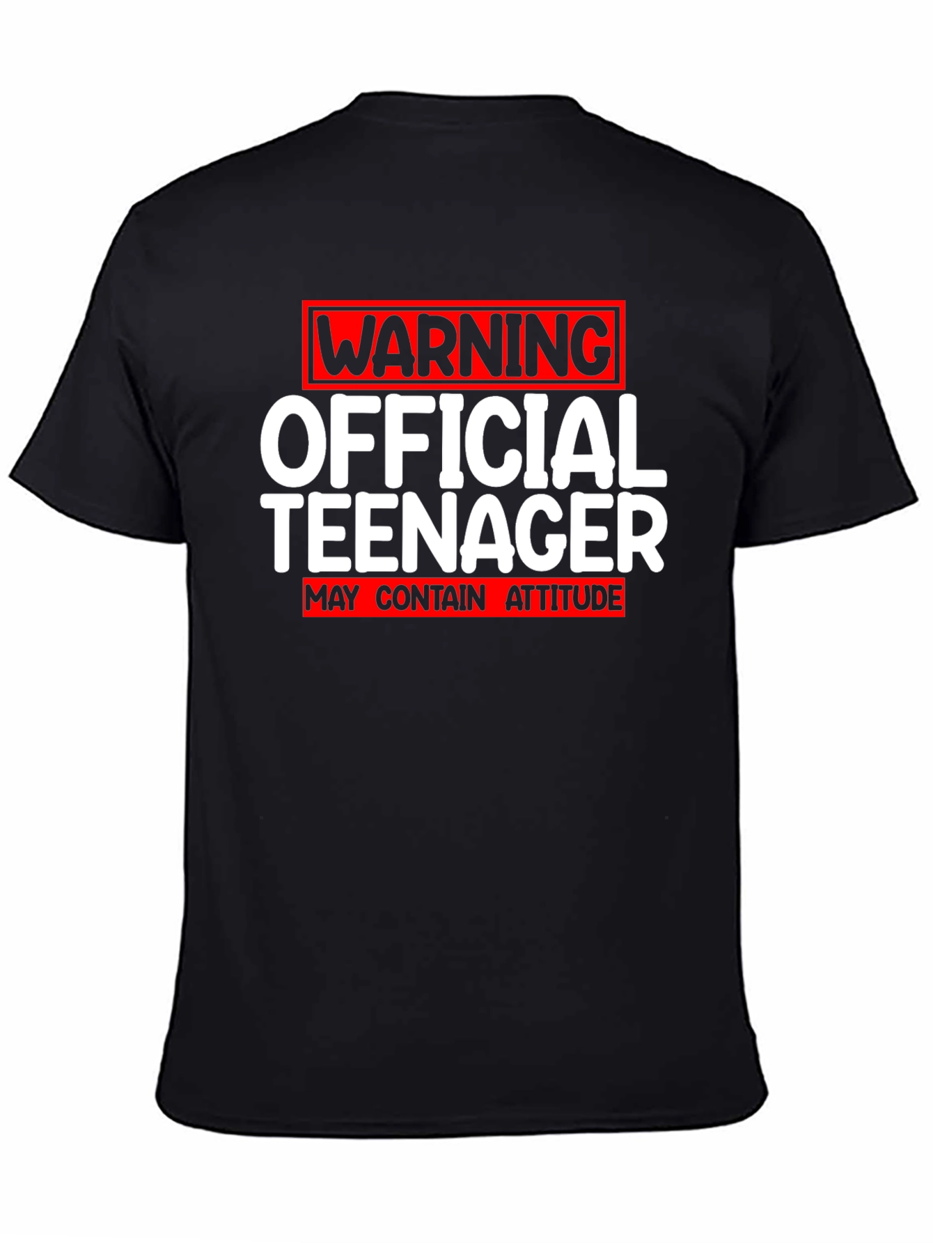 Official Teenager Warning Funny Novelty T-Shirt