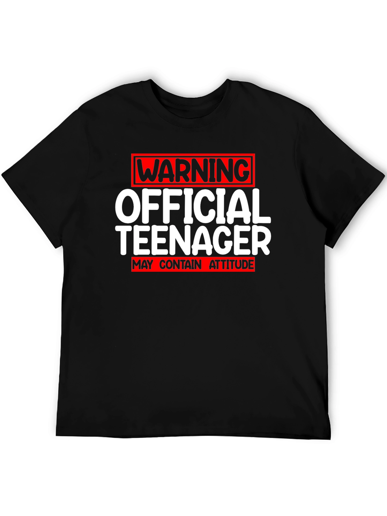Official Teenager Warning Funny Novelty T-Shirt
