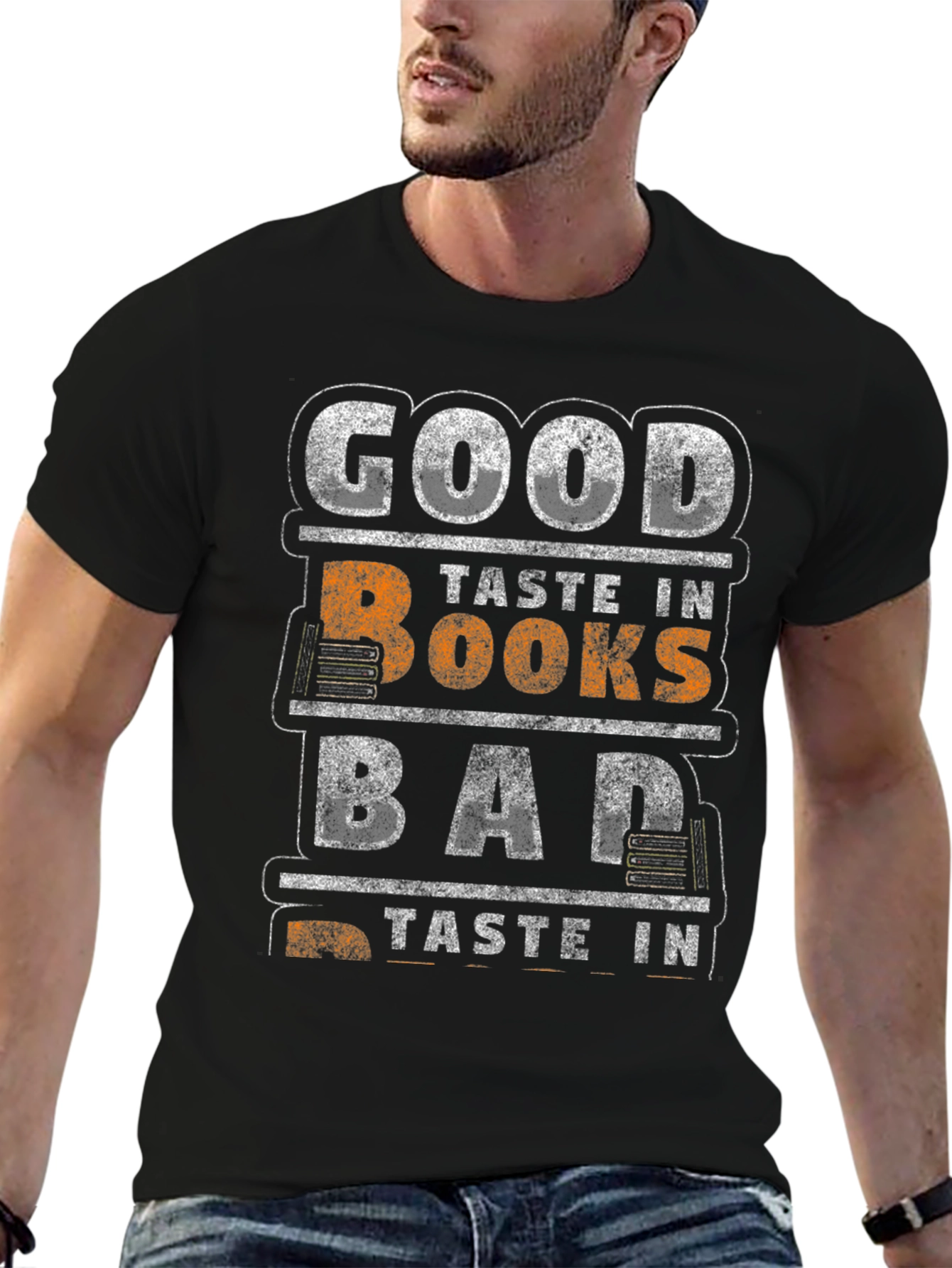 Good Taste In Books Black Graphic T-Shirt