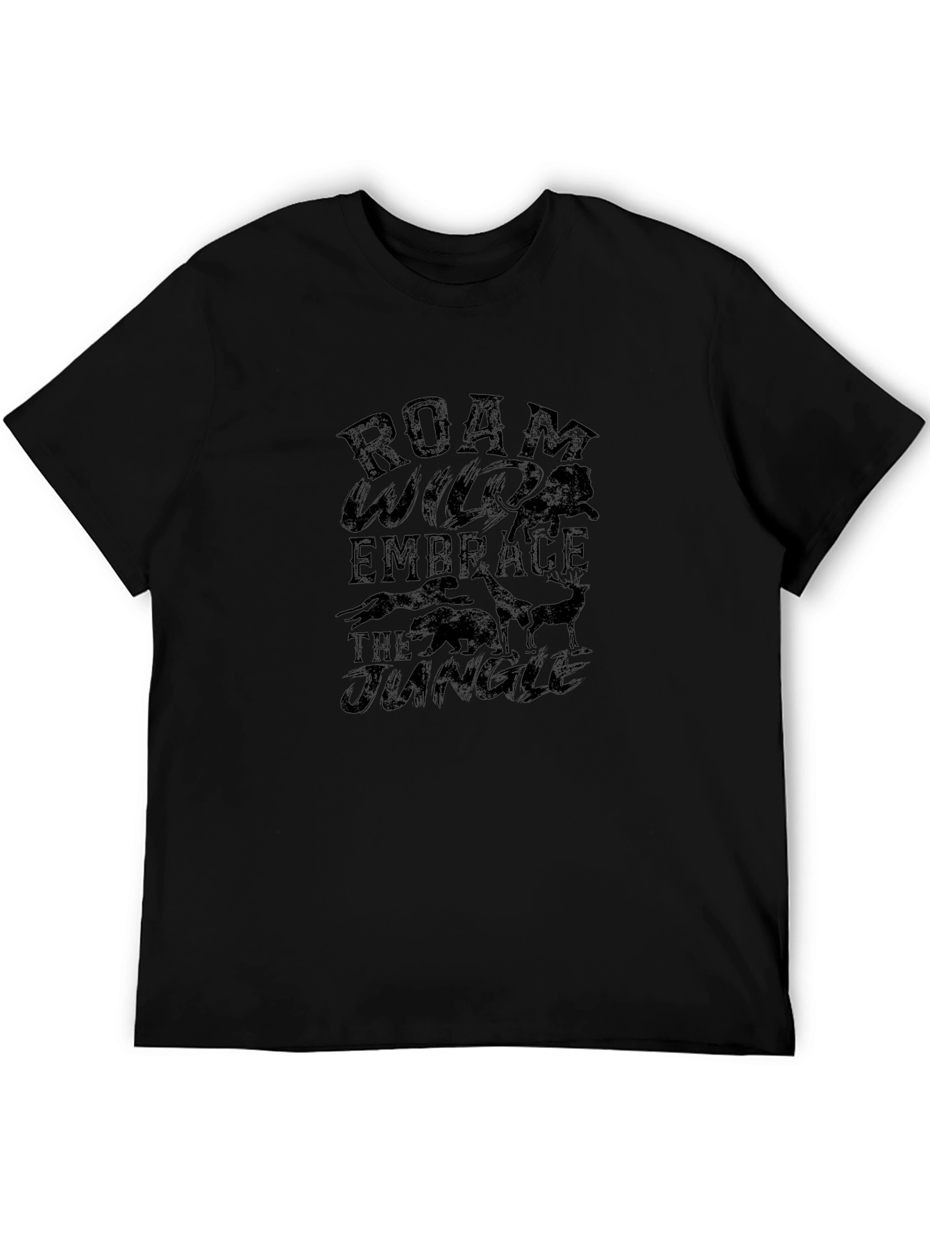 Roam Wild Jungle Black Graphic Tee