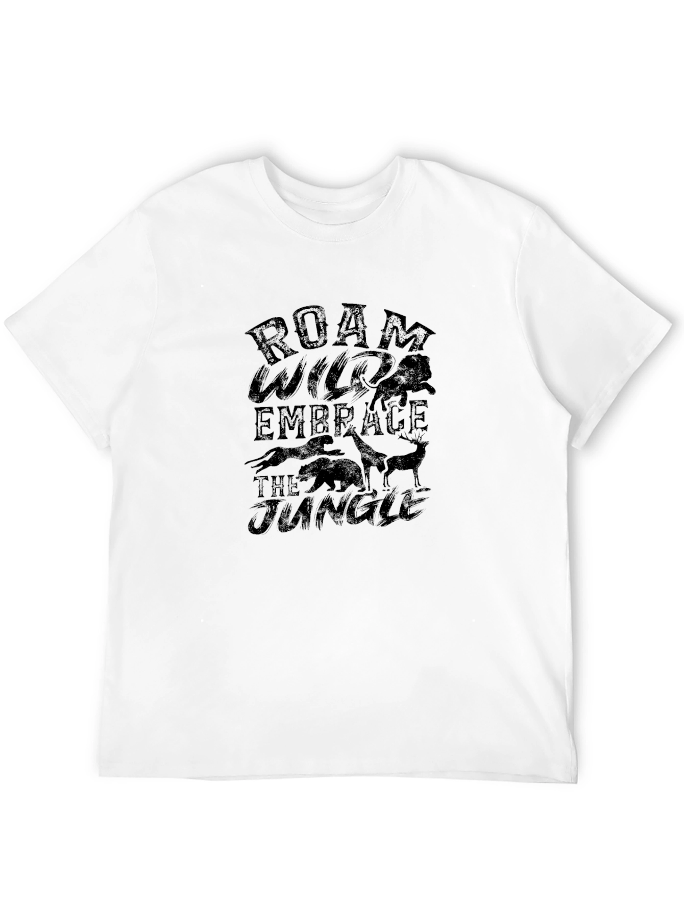 Roam Wild Jungle Black Graphic Tee