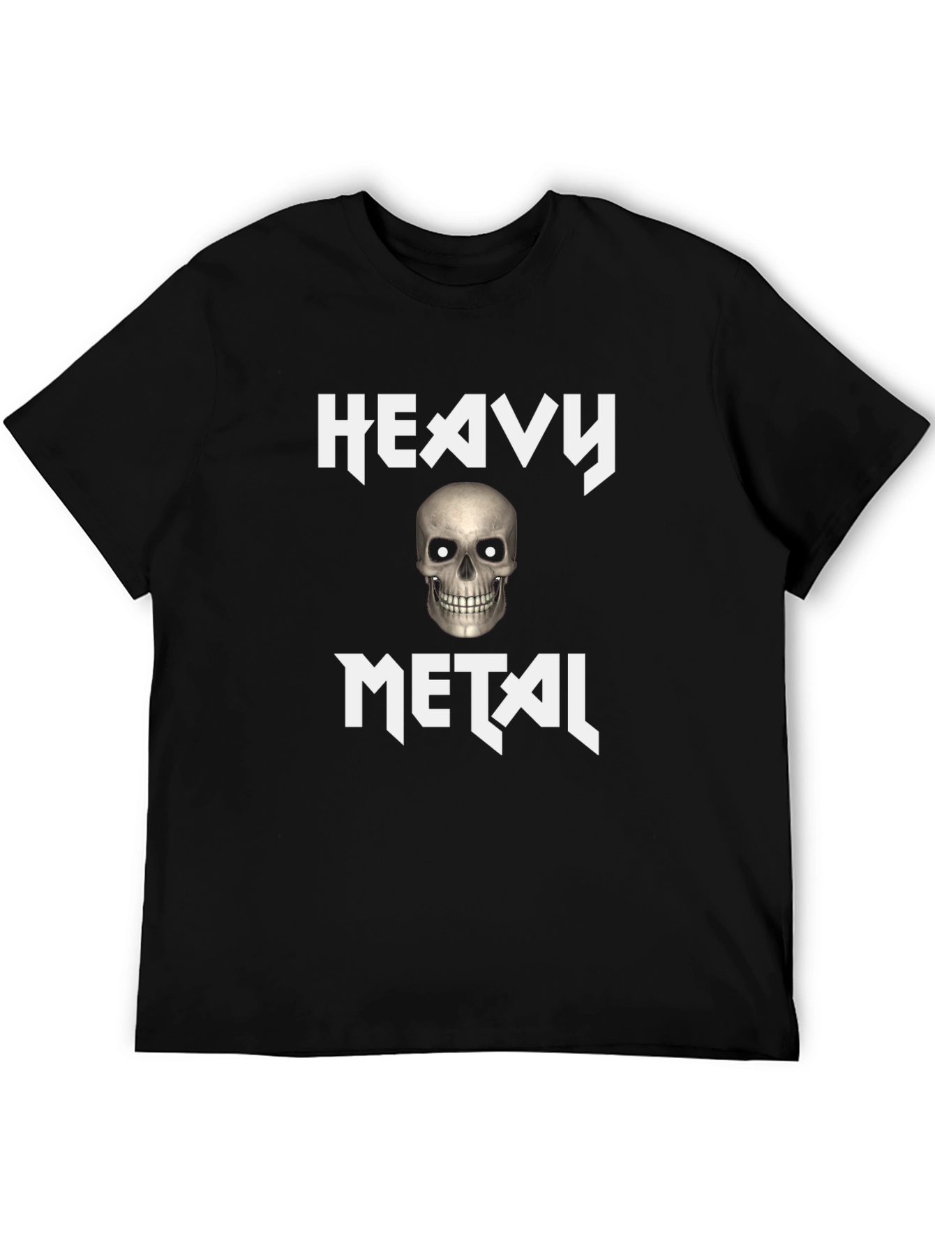 Heavy Metal Skull Graphic Tee - Rocker Style