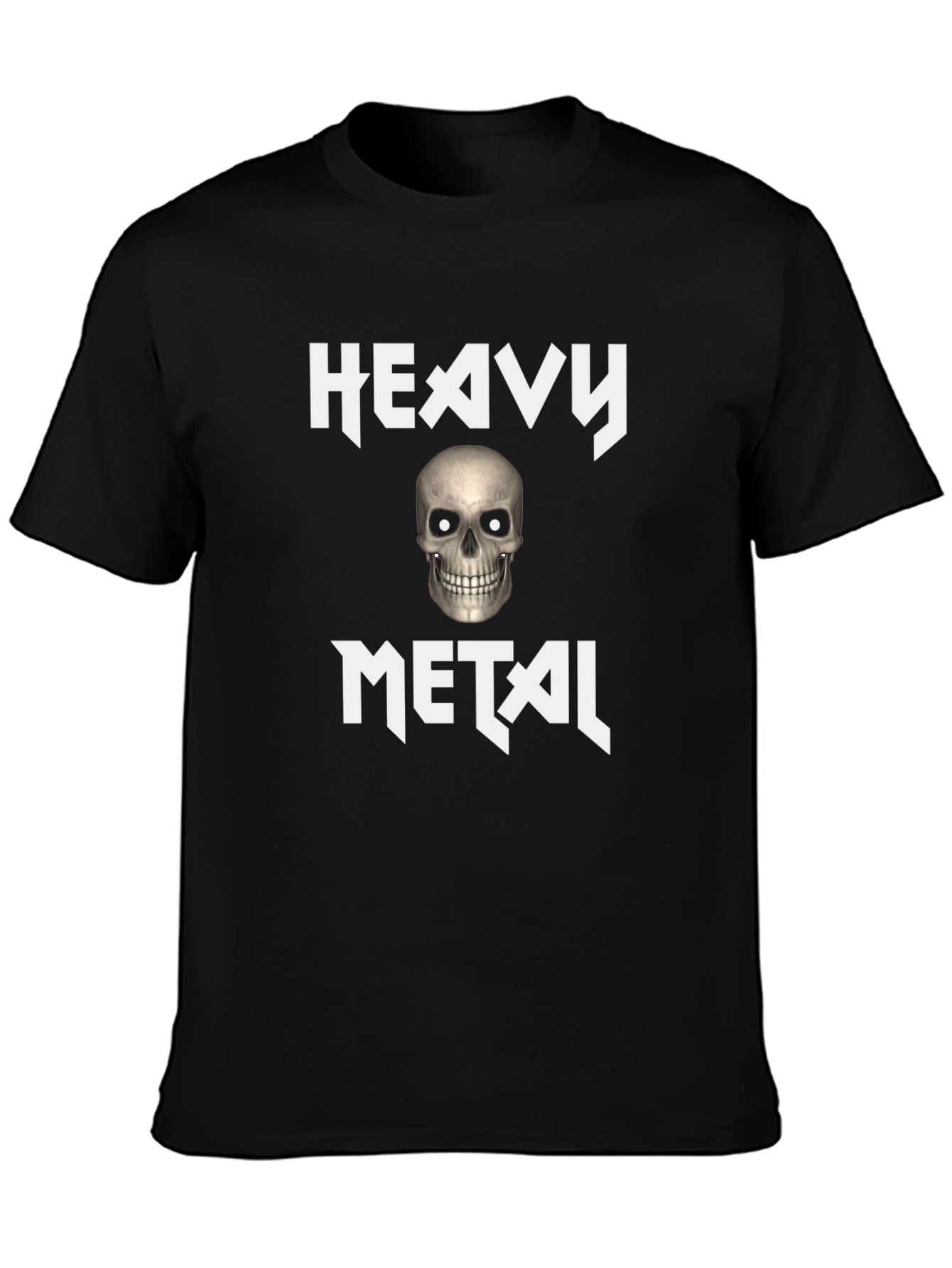 Heavy Metal Skull Graphic Tee - Rocker Style