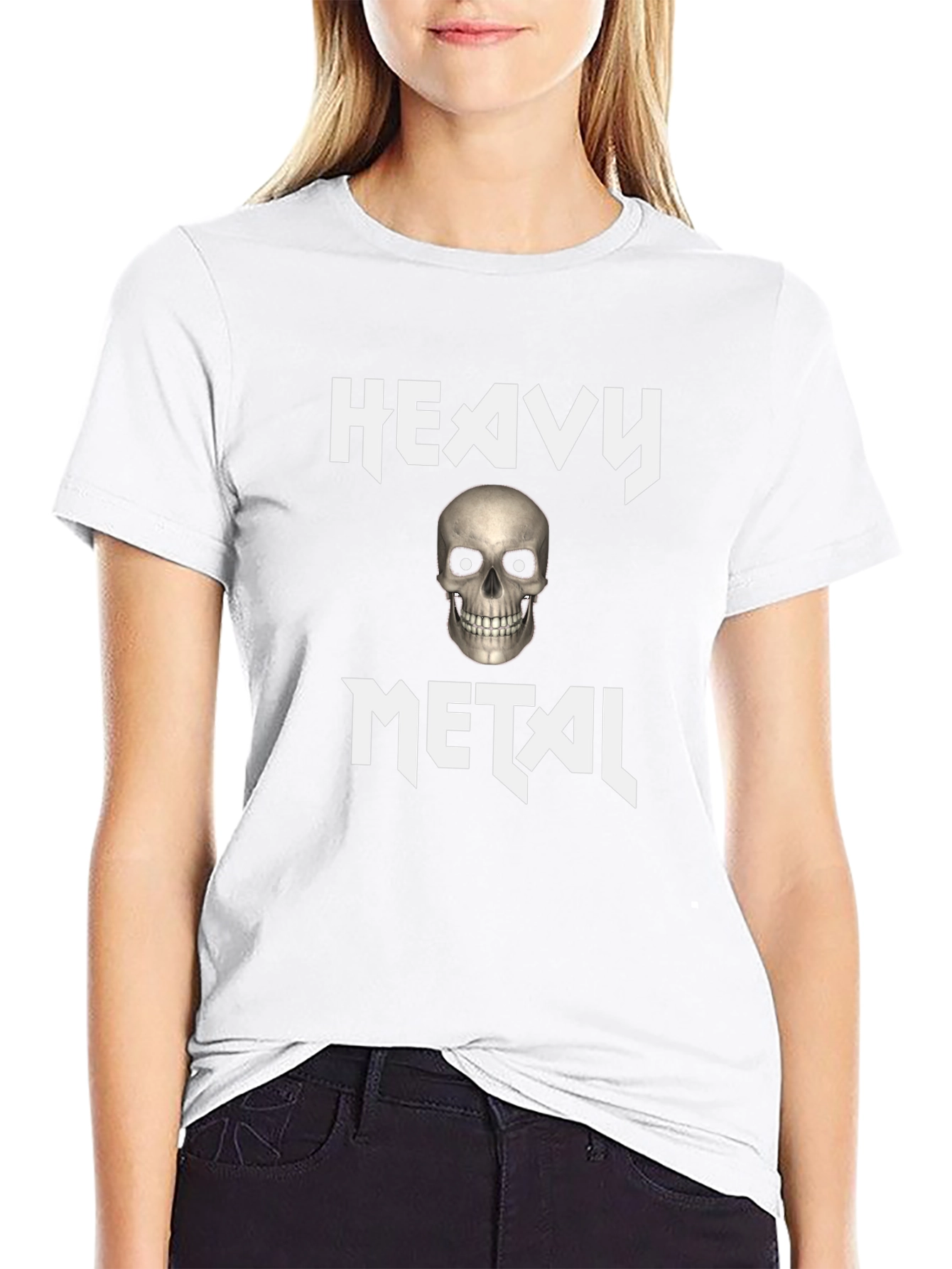 Heavy Metal Skull Graphic Tee - Rocker Style