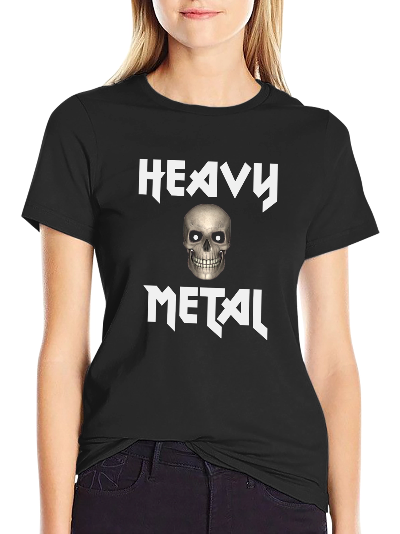 Heavy Metal Skull Graphic Tee - Rocker Style