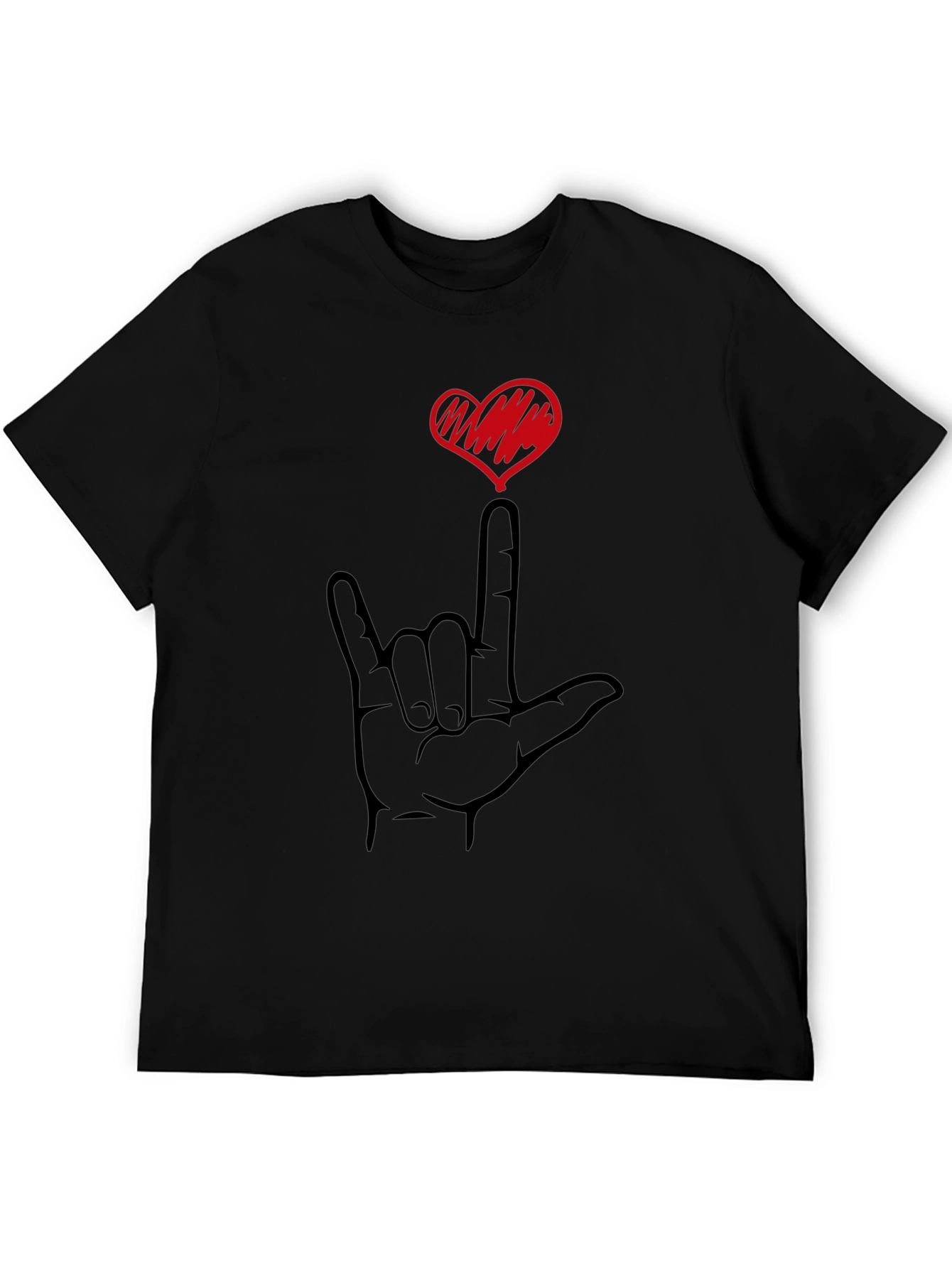 I Love You Sign Language Heart T-Shirt