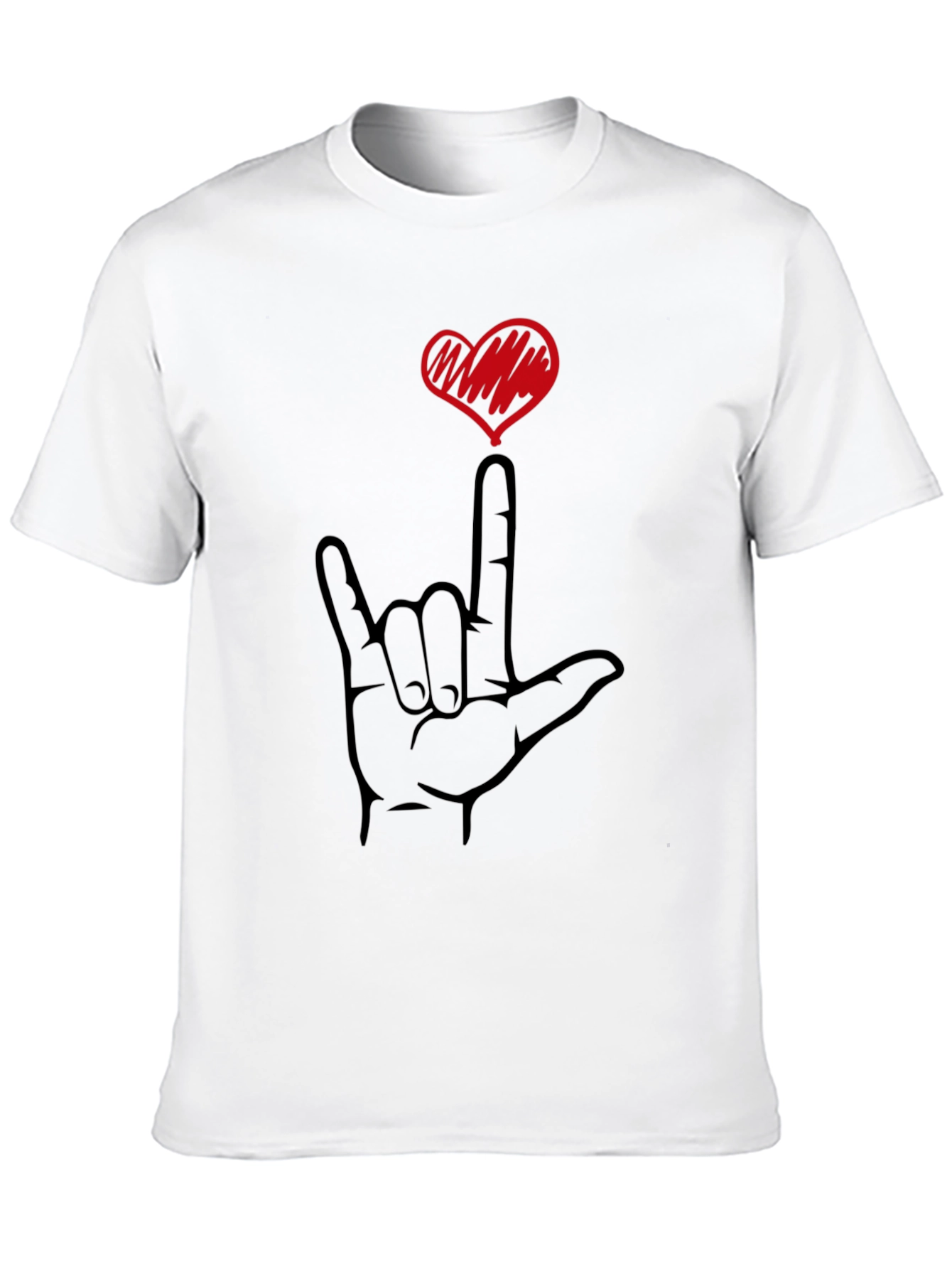 I Love You Sign Language Heart T-Shirt