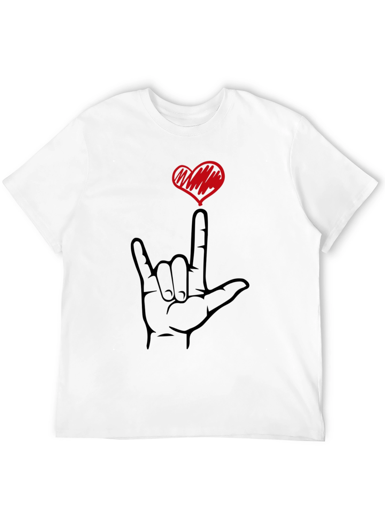 I Love You Sign Language Heart T-Shirt