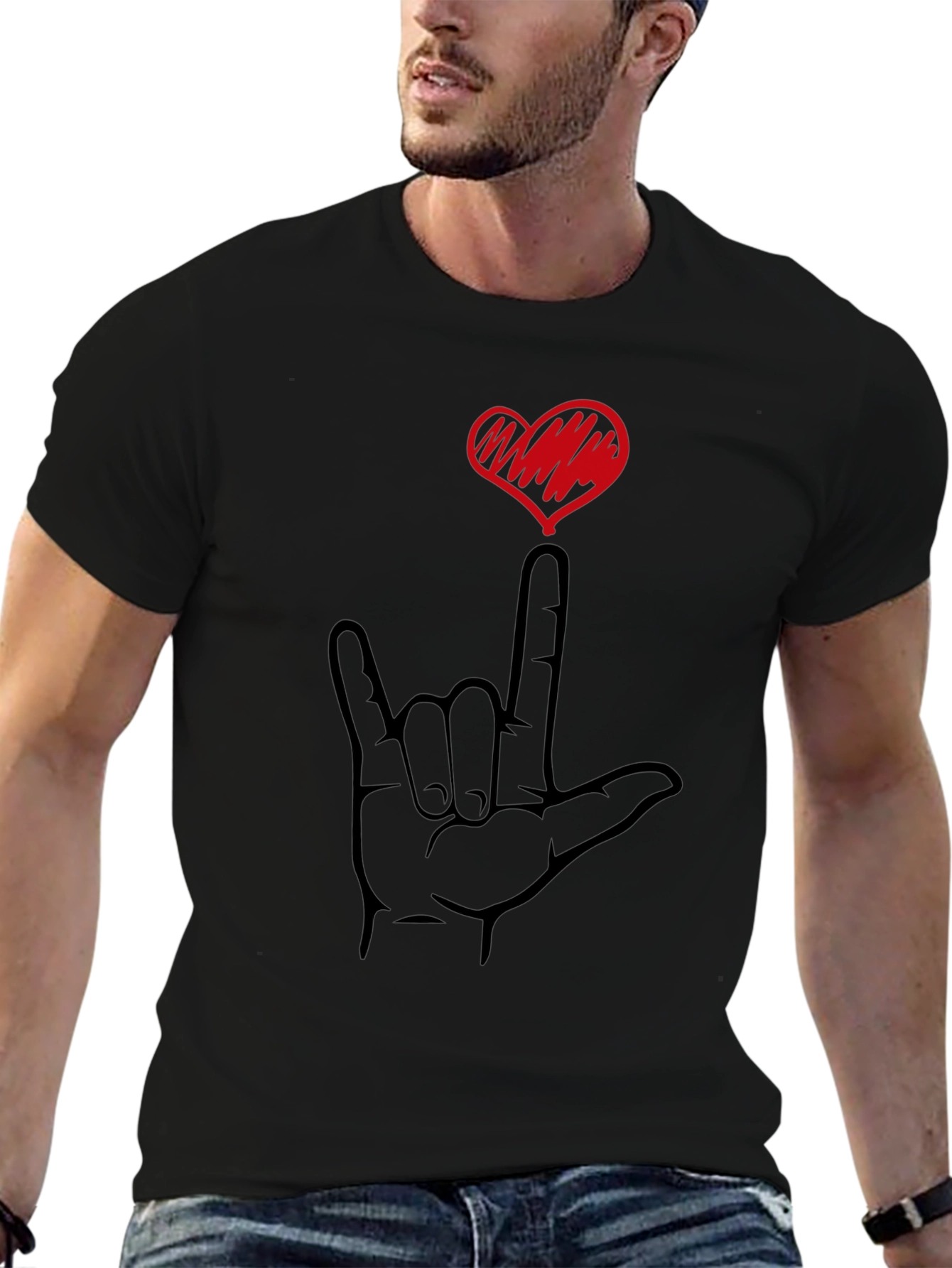 I Love You Sign Language Heart T-Shirt