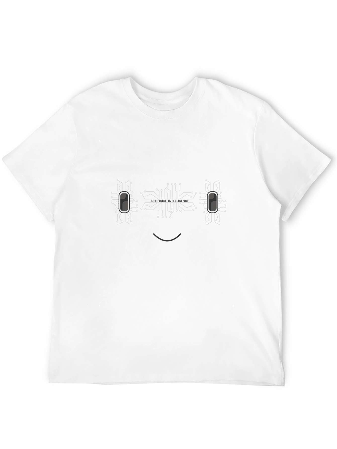 Tech Circuit Board Smiley Face Graphic Tee