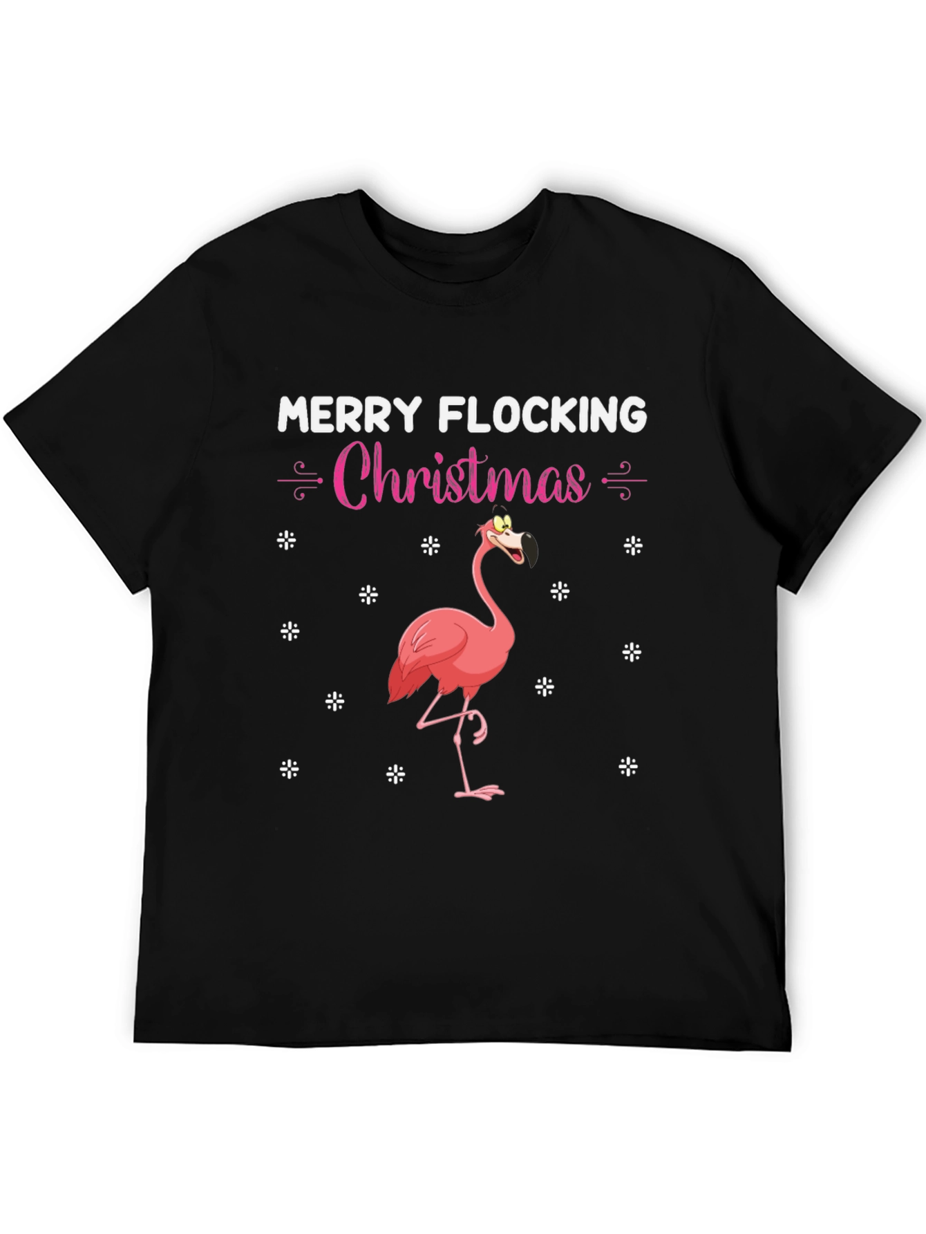 Merry Flocking Christmas Flamingo T-Shirt