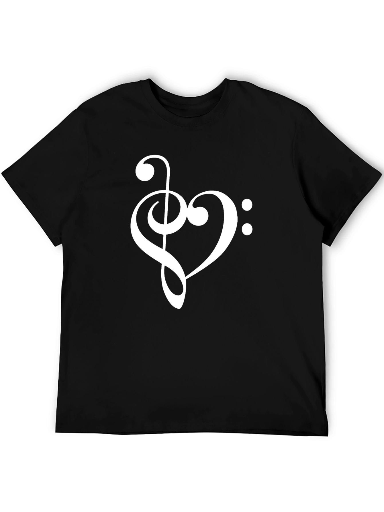 Musical Heart T-Shirt - Black Graphic Tee