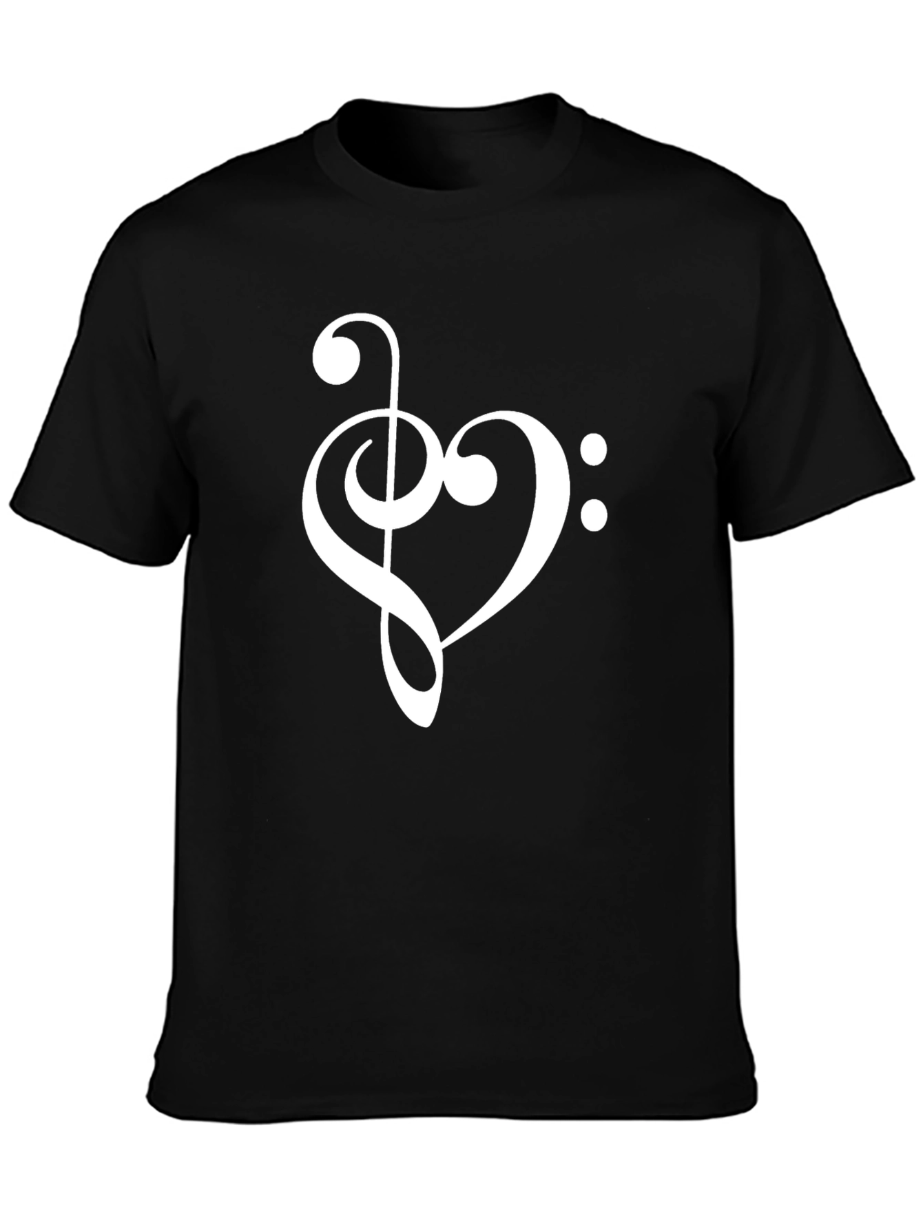Musical Heart T-Shirt - Black Graphic Tee