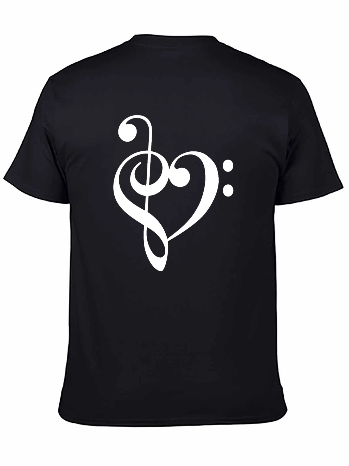 Musical Heart T-Shirt - Black Graphic Tee