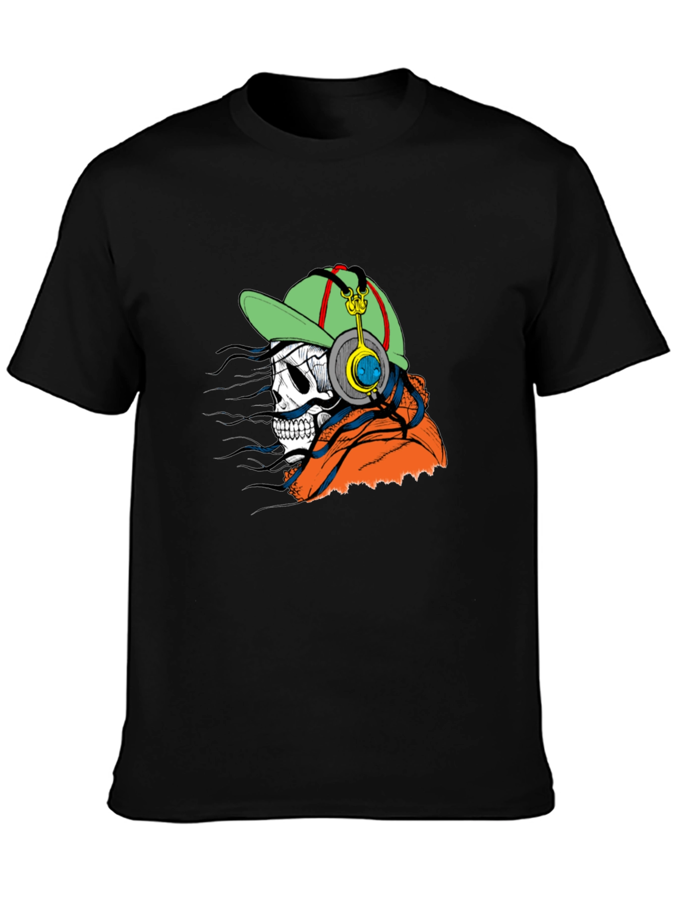 Skull DJ Graphic Tee - Trendy and Unique