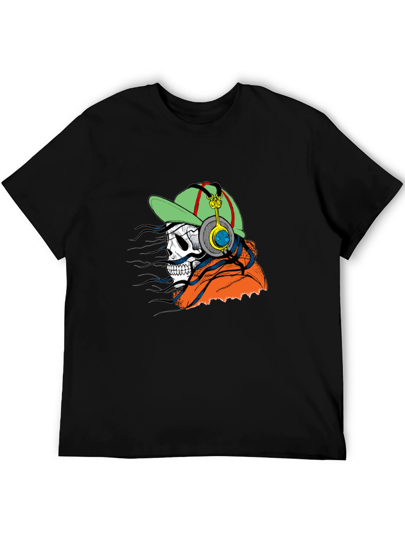 Skull DJ Graphic Tee - Trendy and Unique