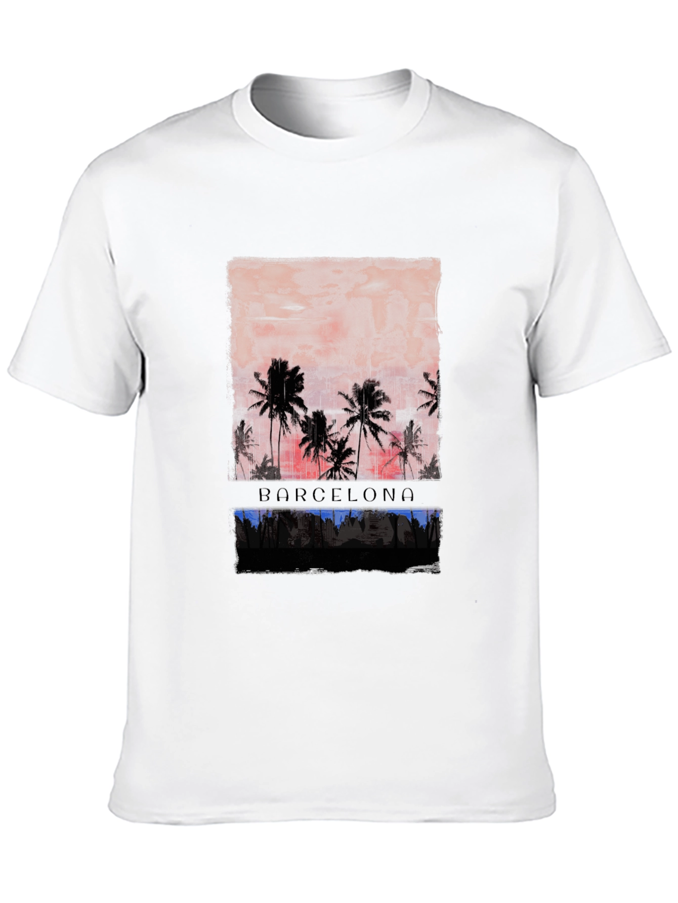 Barcelona Palm Tree Graphic Tee
