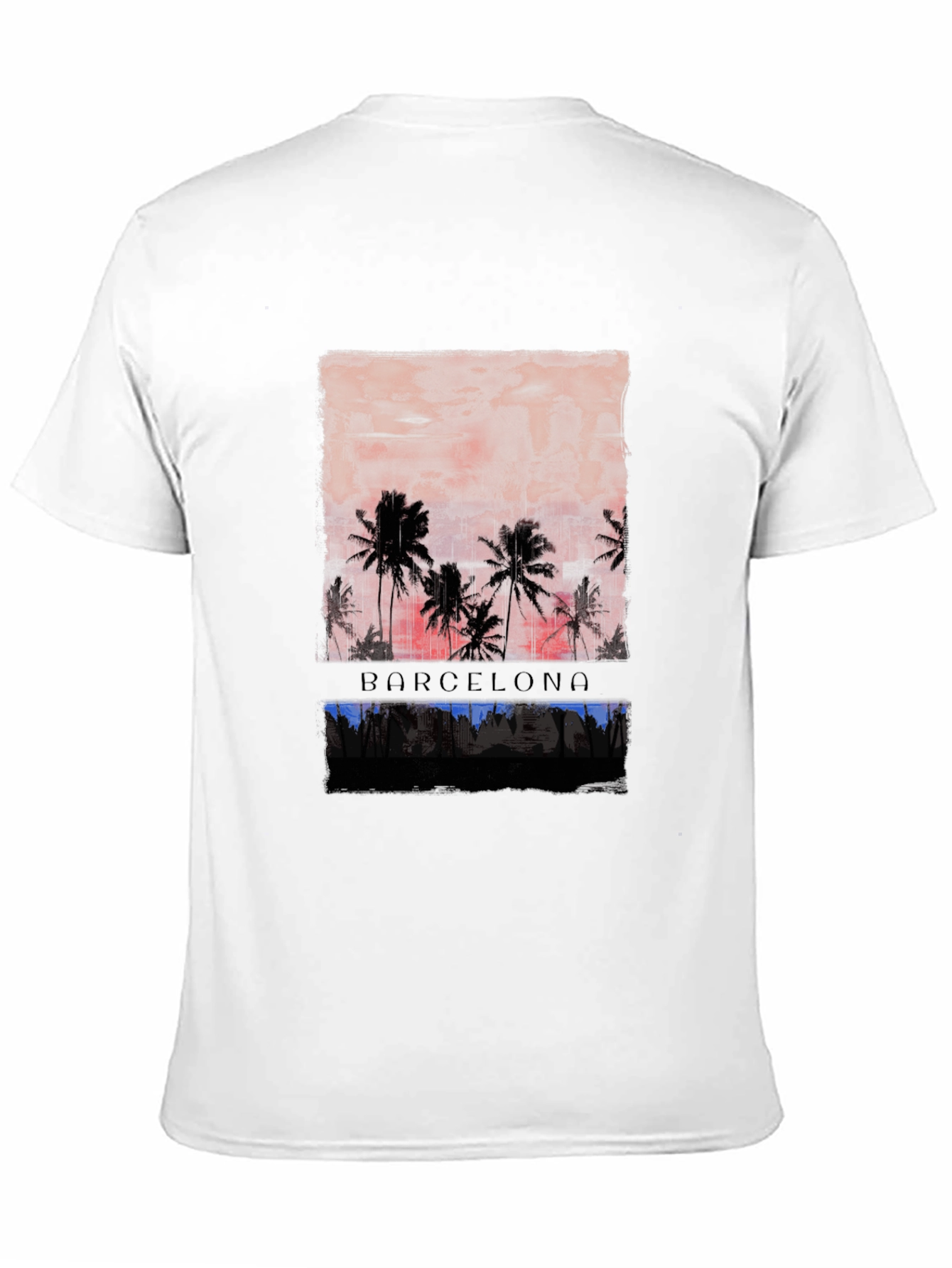 Barcelona Palm Tree Graphic Tee