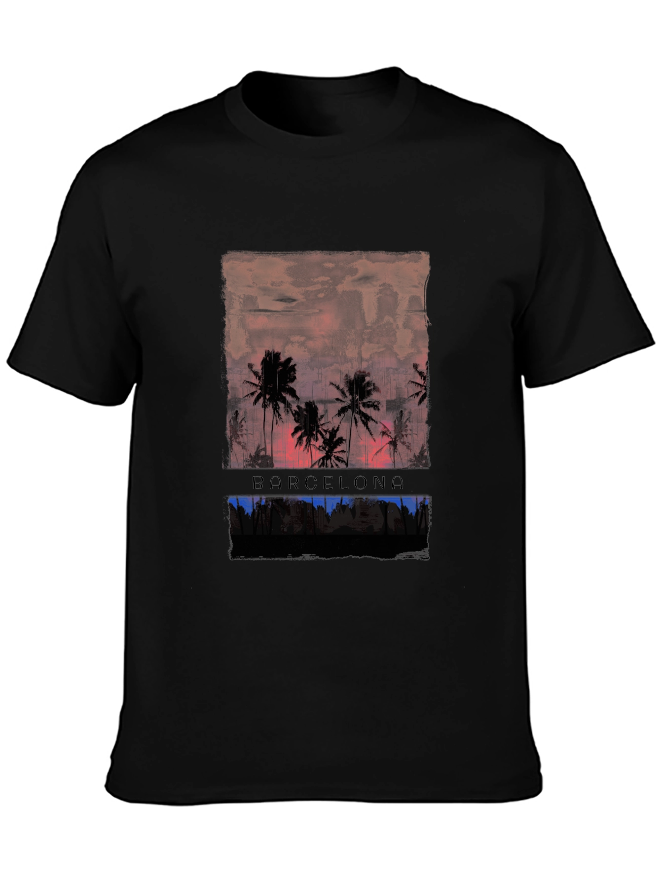 Barcelona Palm Tree Graphic Tee