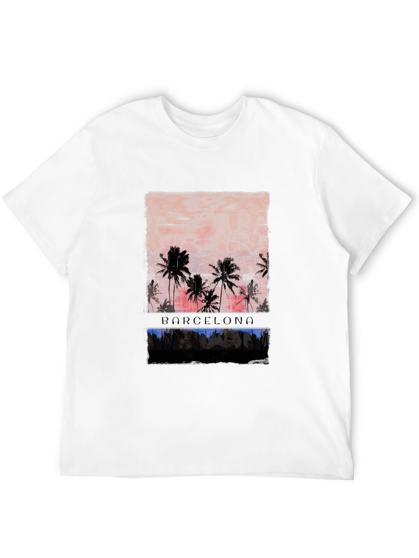 Barcelona Palm Tree Graphic Tee