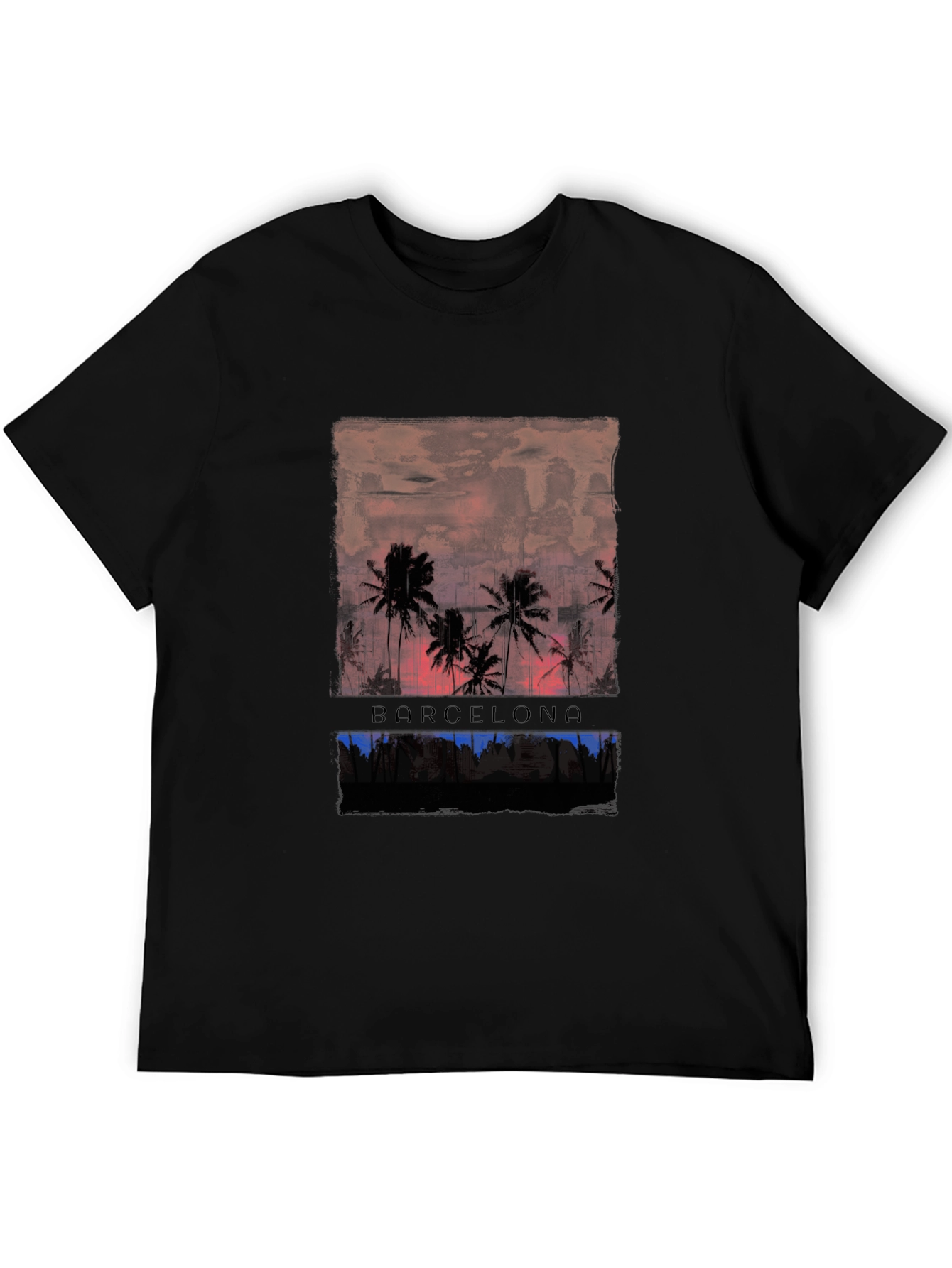 Barcelona Palm Tree Graphic Tee