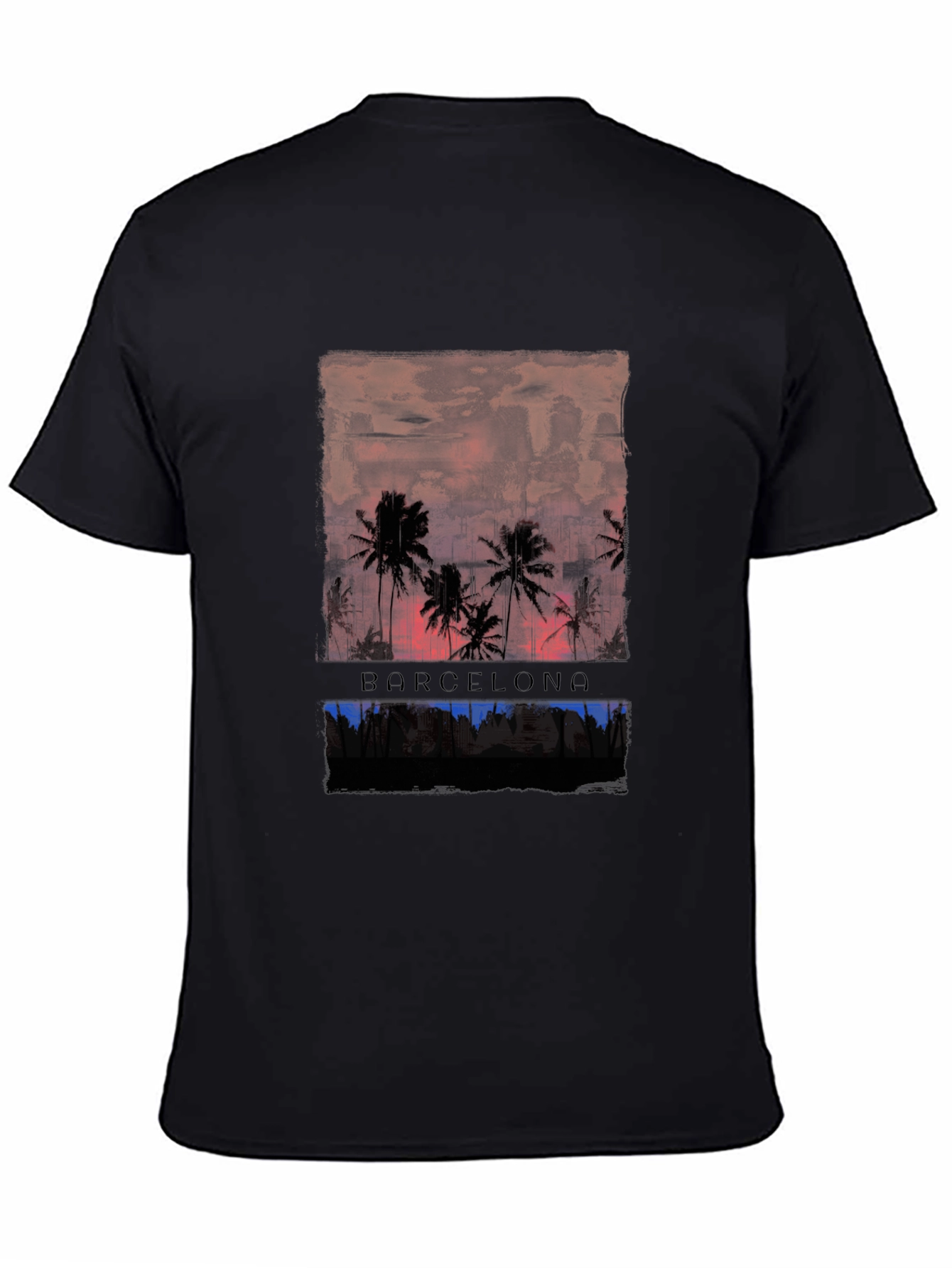 Barcelona Palm Tree Graphic Tee