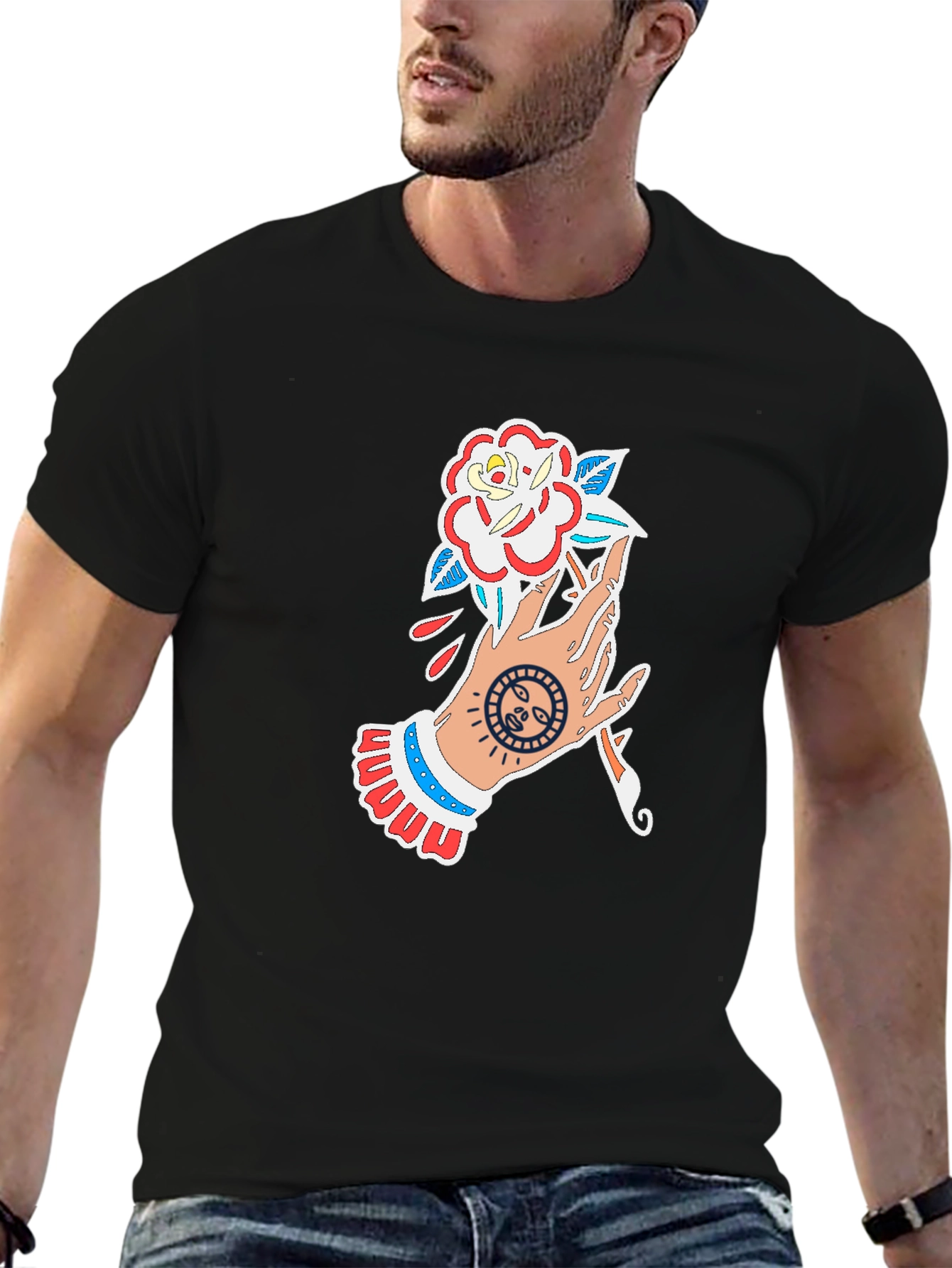 Hand Holding Rose T-Shirt
