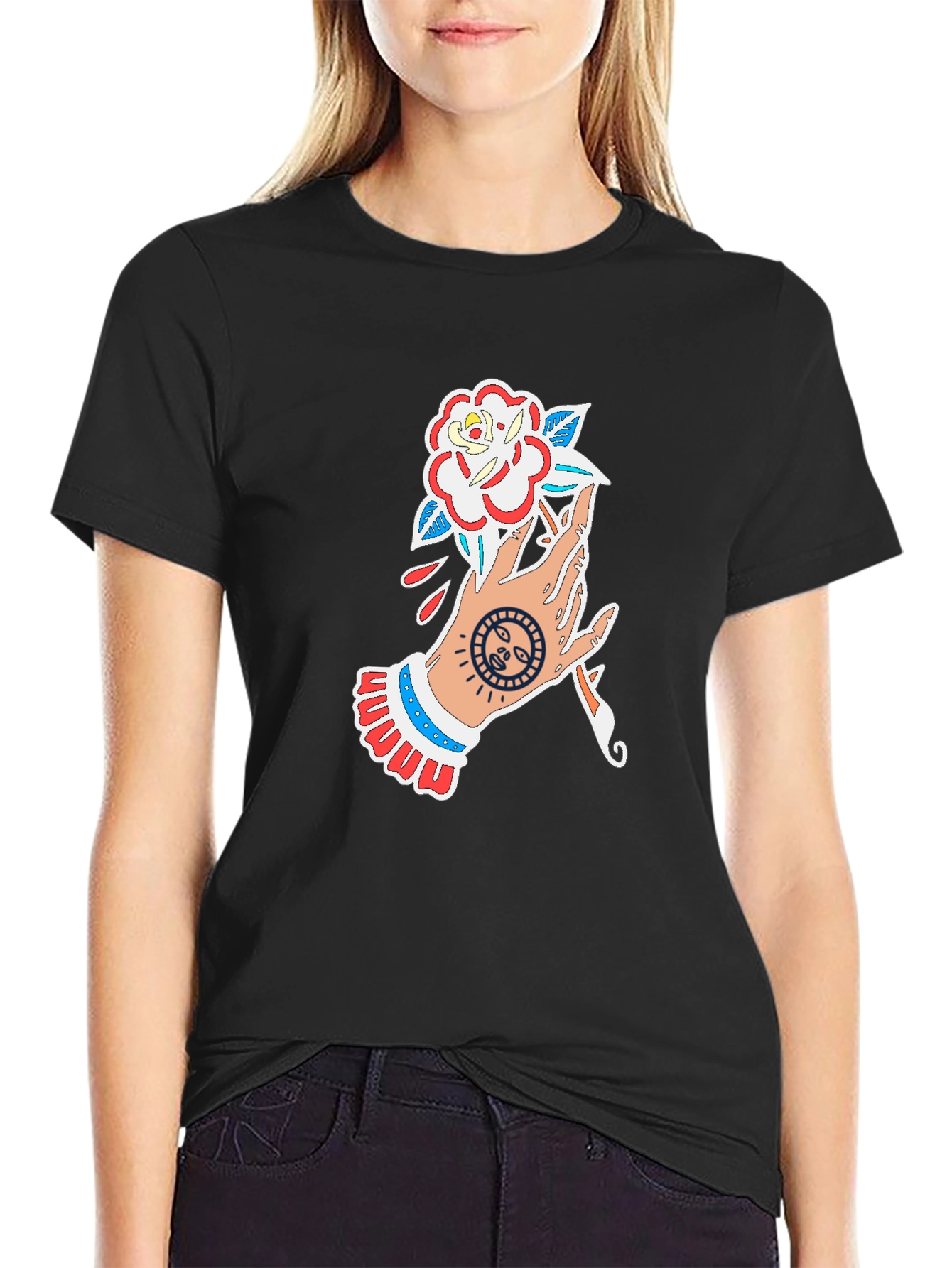 Hand Holding Rose T-Shirt