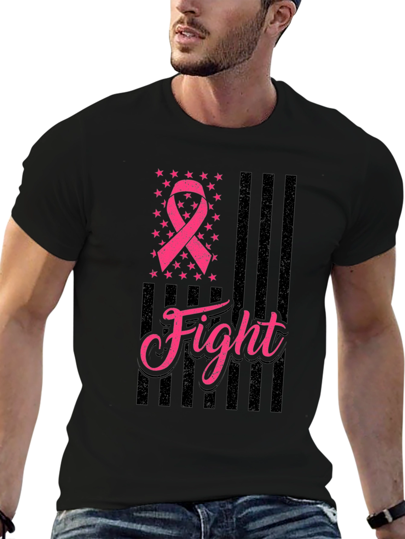 Breast Cancer Awareness Fight Ribbon T-Shirt