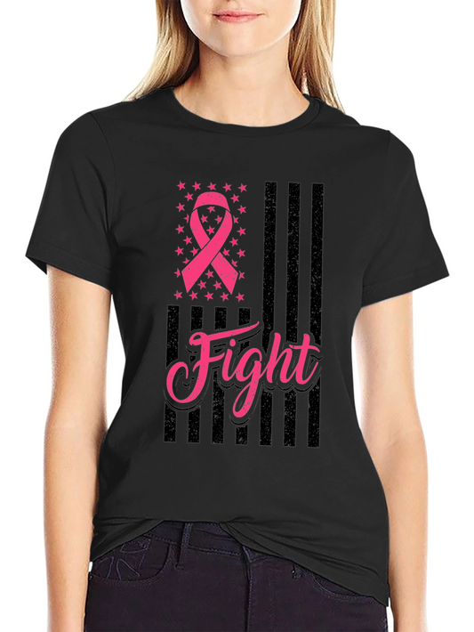 Breast Cancer Awareness Fight Ribbon T-Shirt
