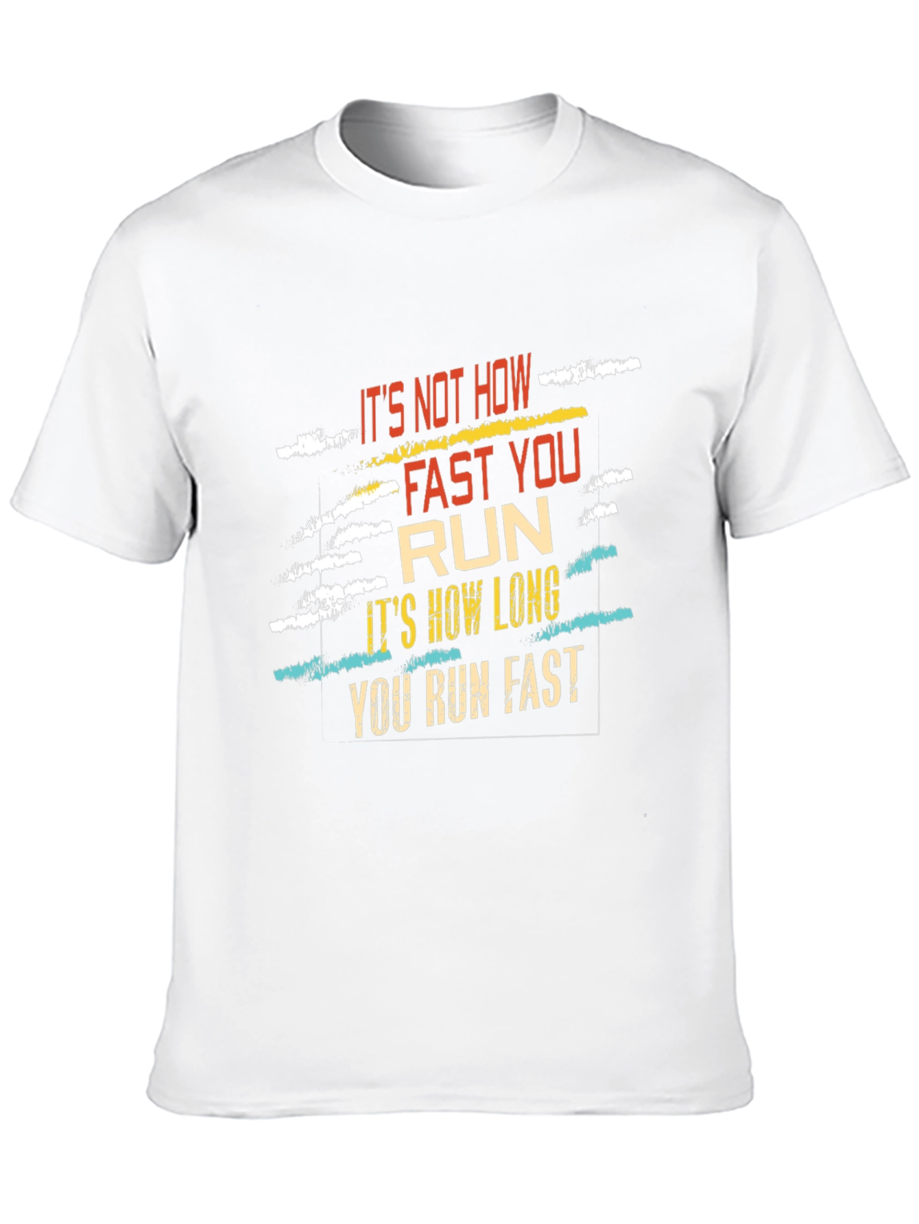 Motivational Runner Graphic Tee - Run Long Not Fast
