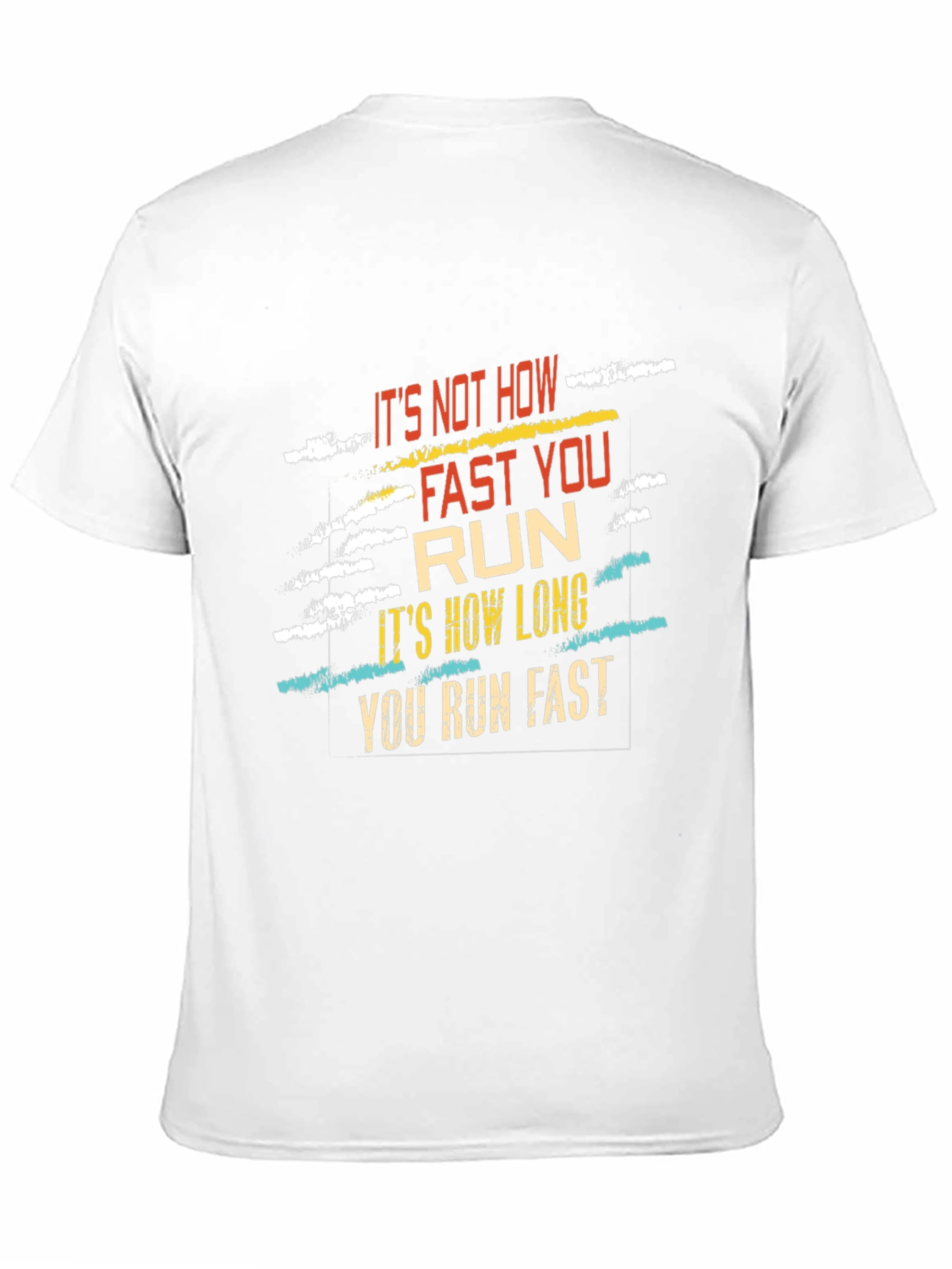 Motivational Runner Graphic Tee - Run Long Not Fast