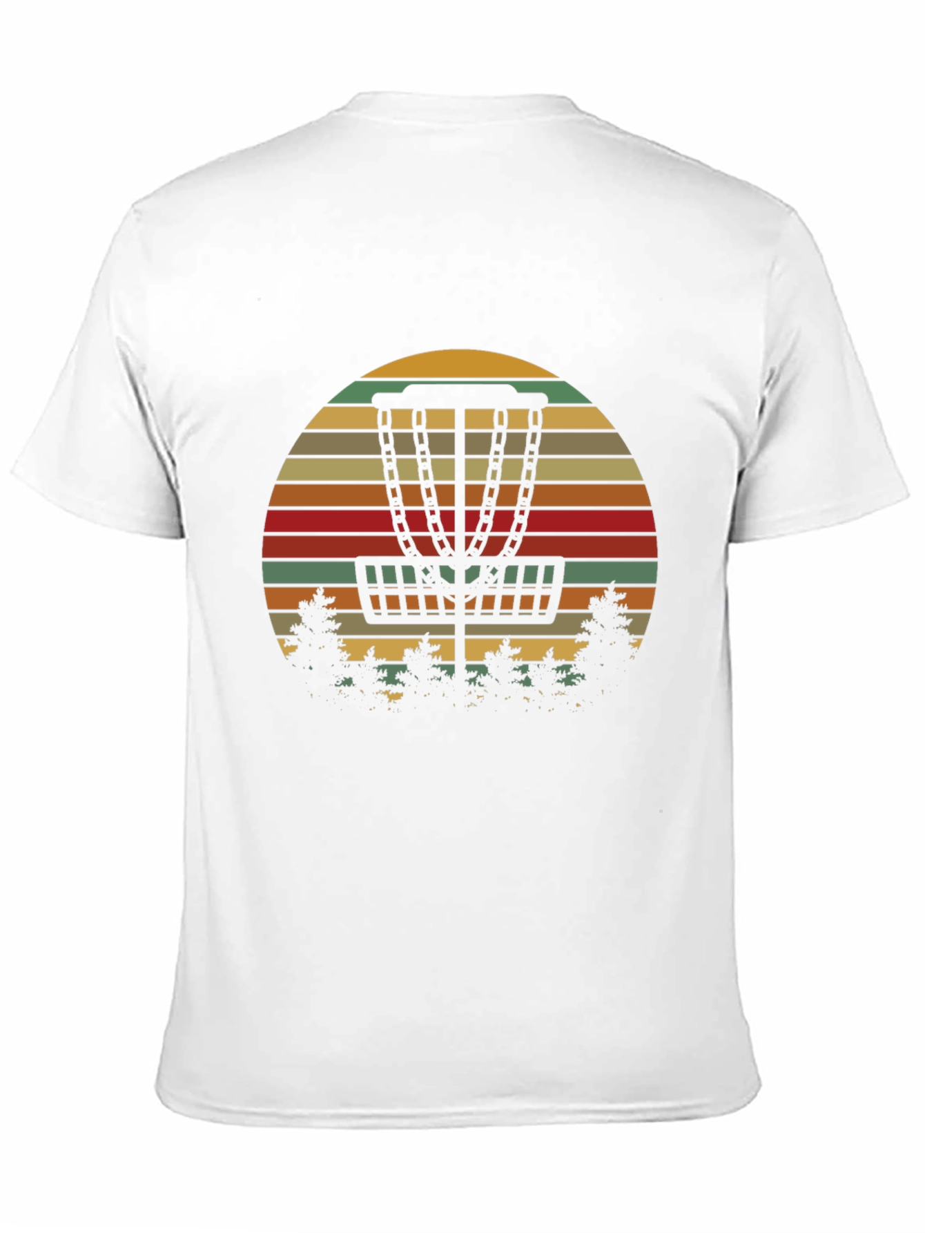 Retro Disc Golf T-Shirt - Sunset Basket Tee
