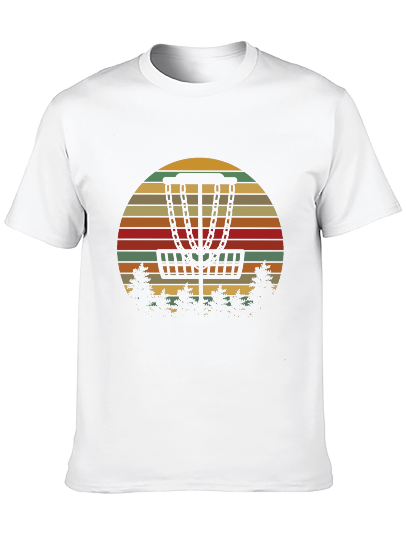 Retro Disc Golf T-Shirt - Sunset Basket Tee
