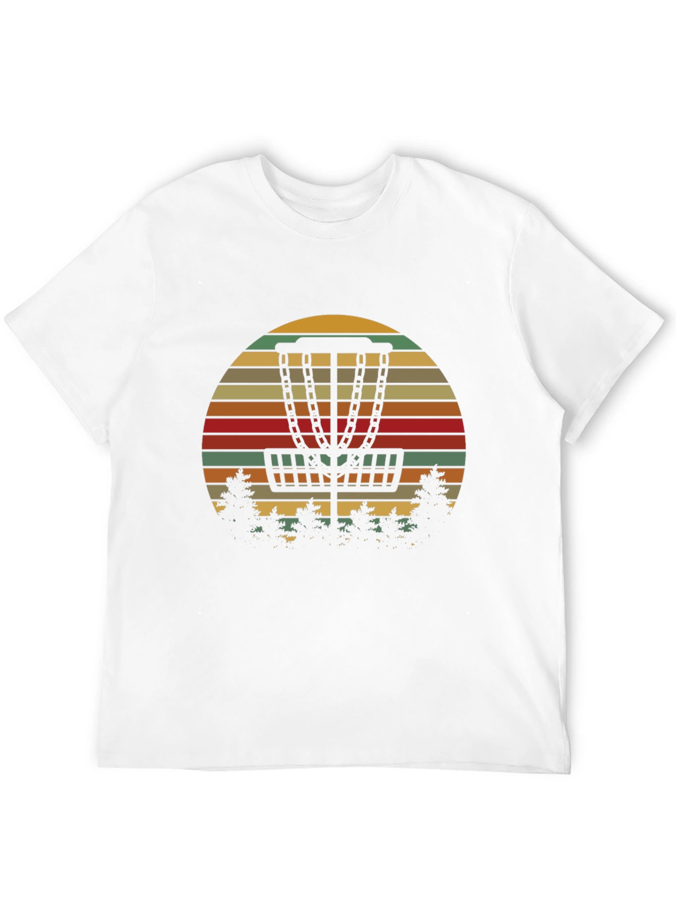 Retro Disc Golf T-Shirt - Sunset Basket Tee