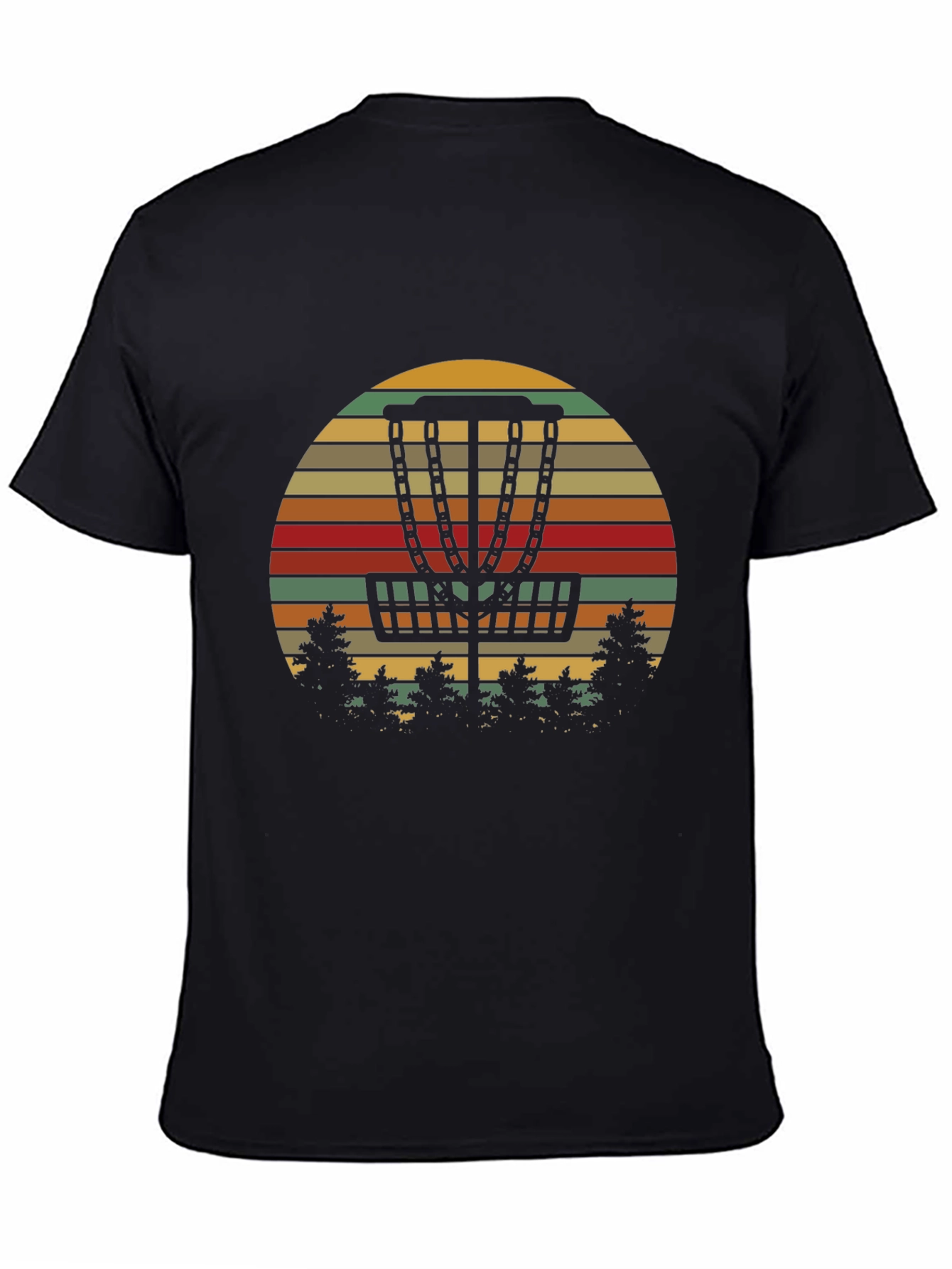 Retro Disc Golf T-Shirt - Sunset Basket Tee