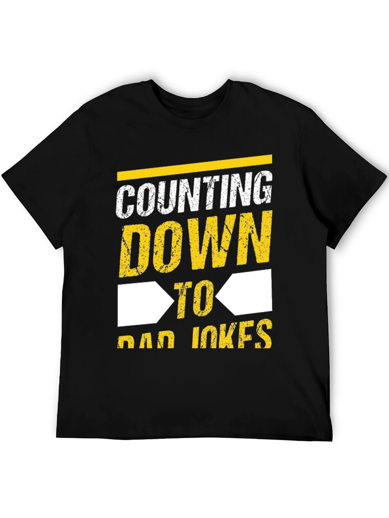 Counting Down to Dad Jokes Black T-Shirt