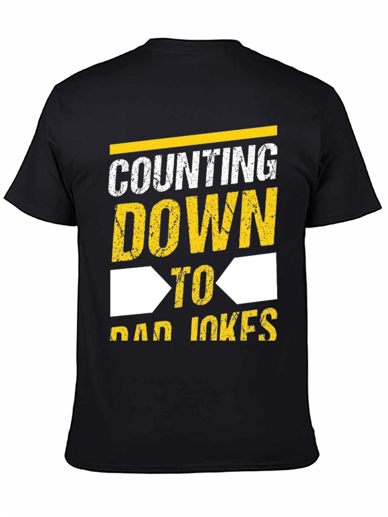 Counting Down to Dad Jokes Black T-Shirt