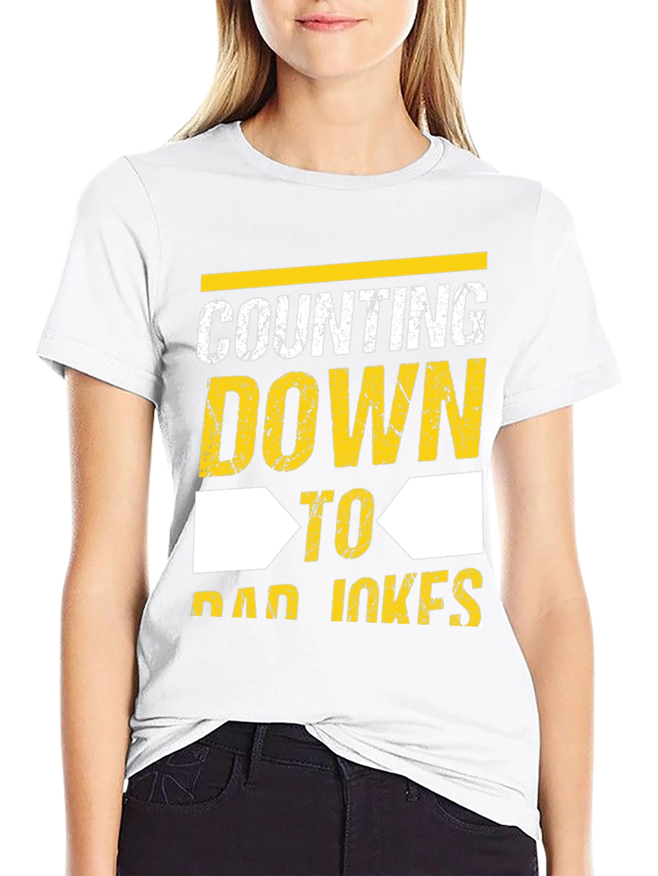 Counting Down to Dad Jokes Black T-Shirt